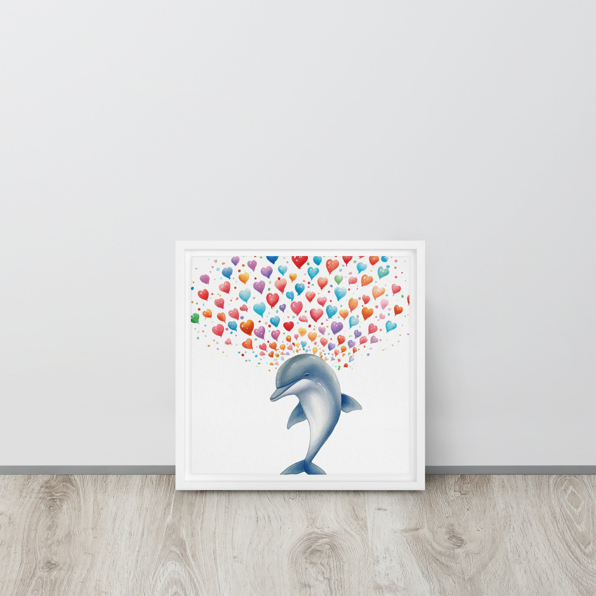 Dolphin Art Framed canvas