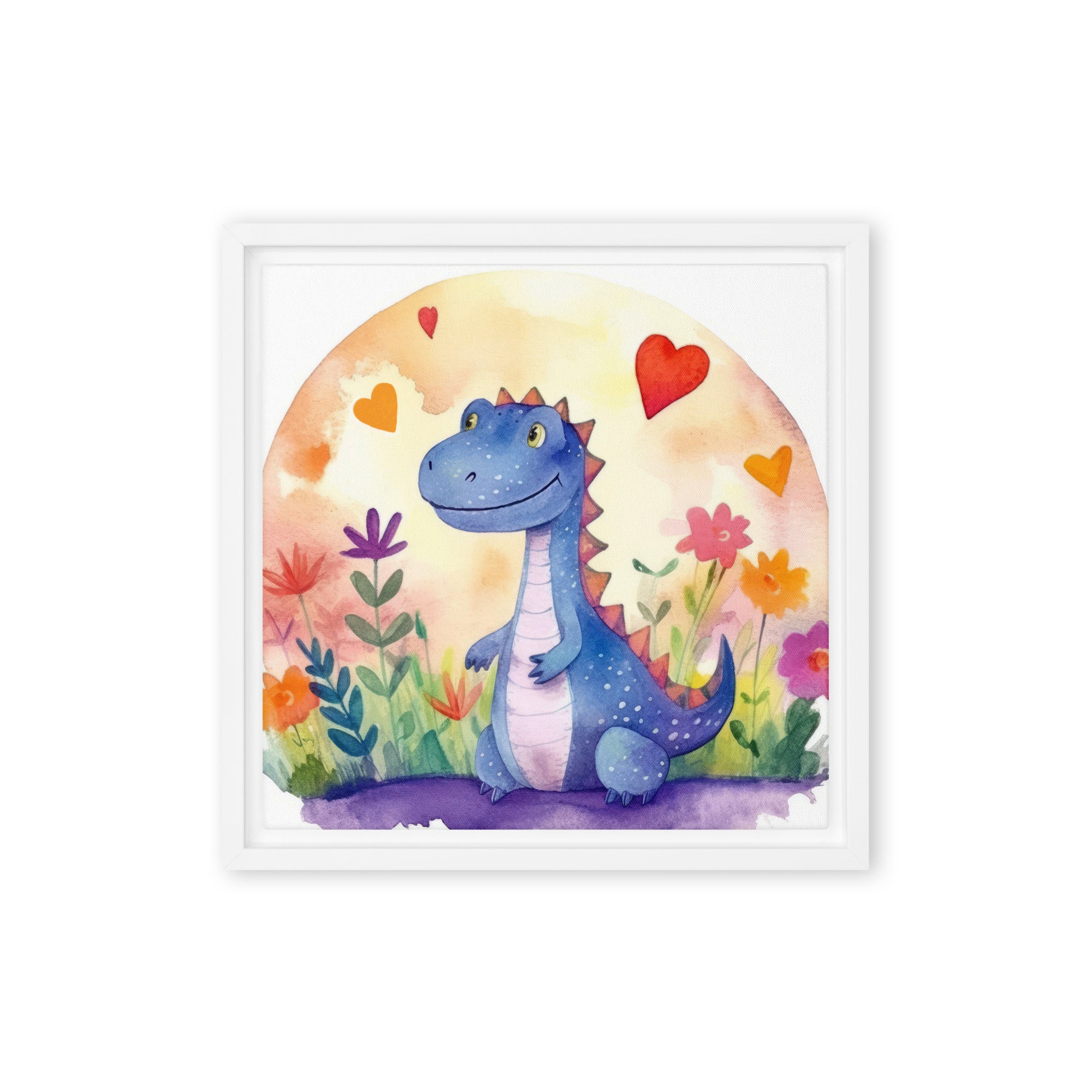 Dinosaur Art Framed Canvas