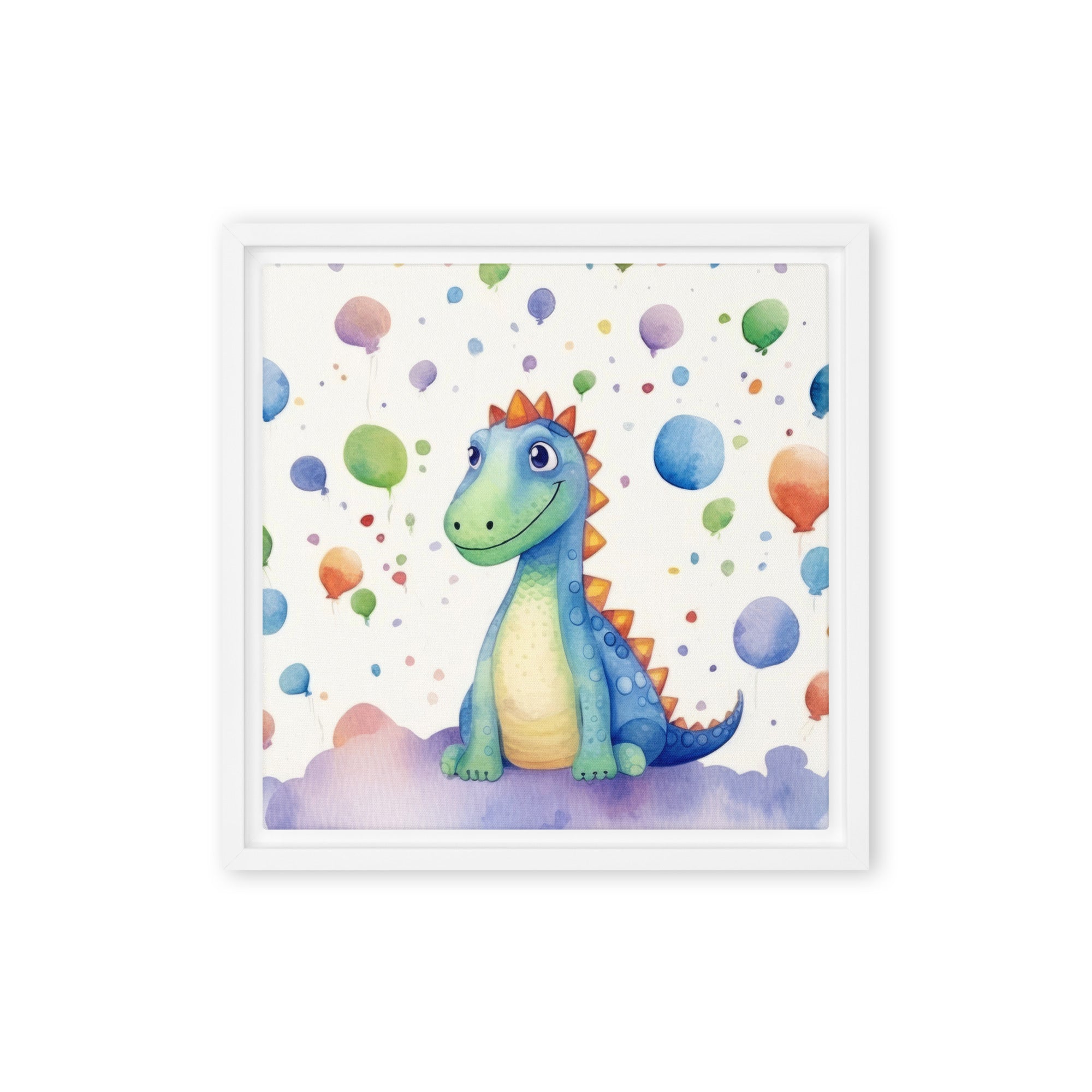 Dinosaur Art Framed Canvas