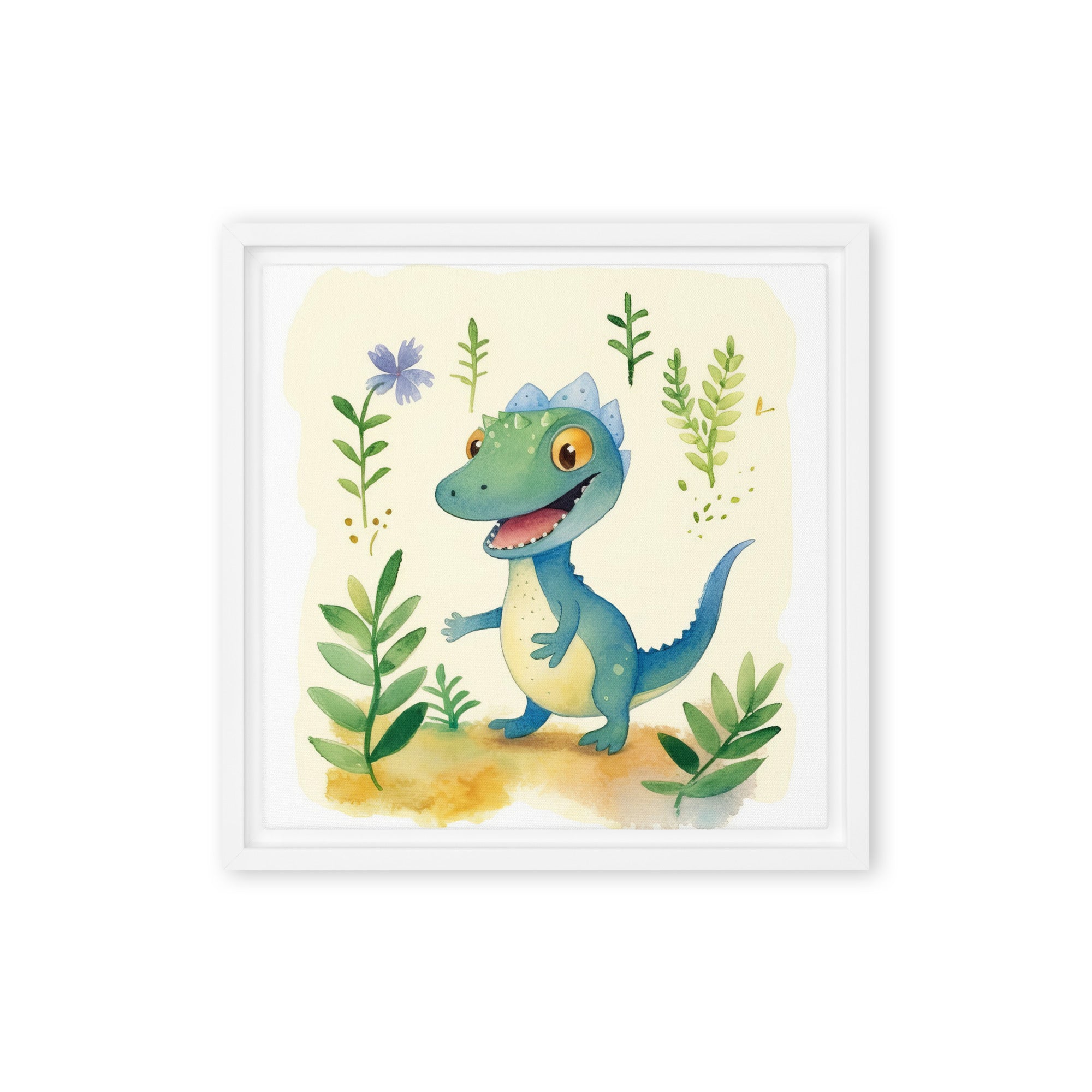 Dinosaur Art Framed Canvas