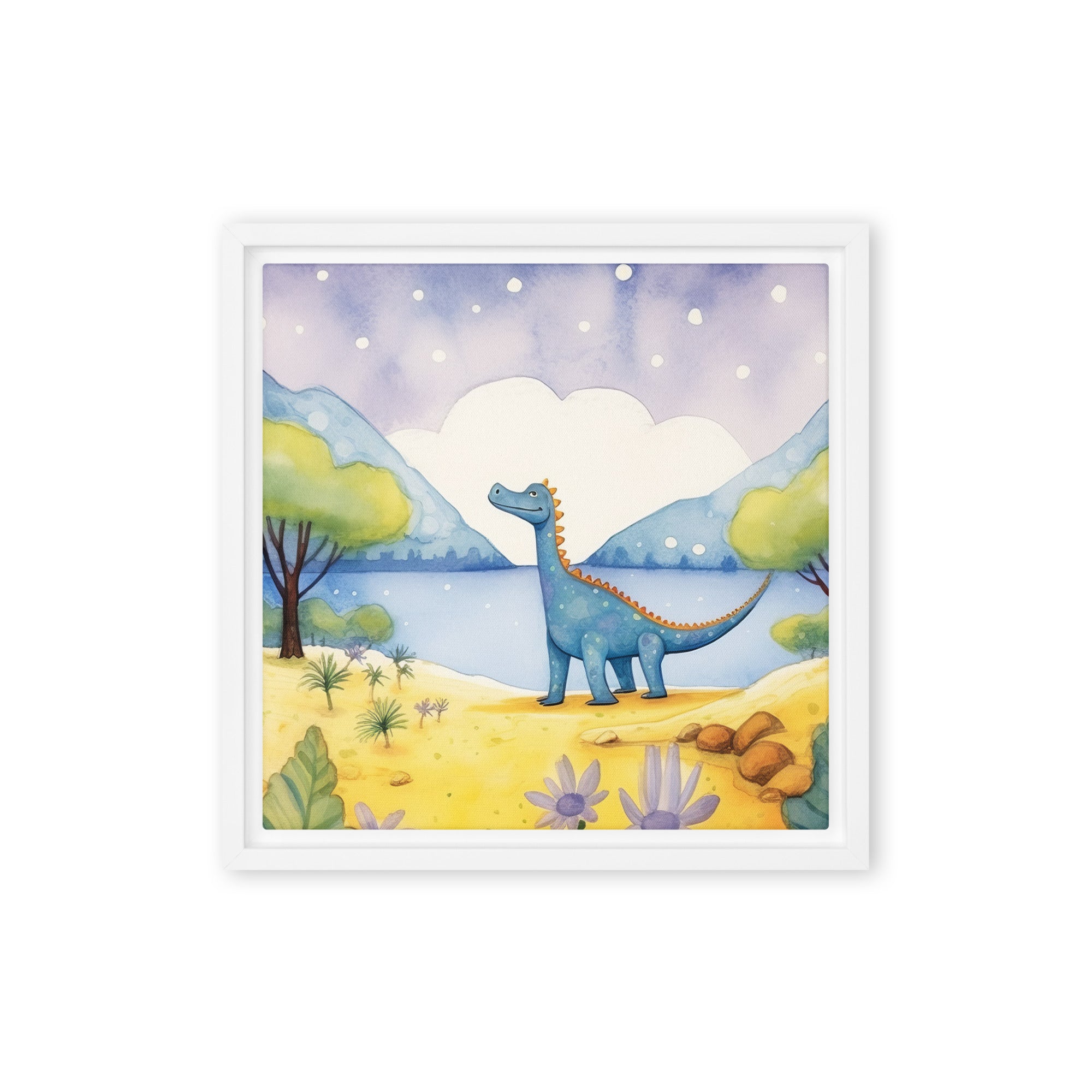 Dinosaur Art Framed Canvas