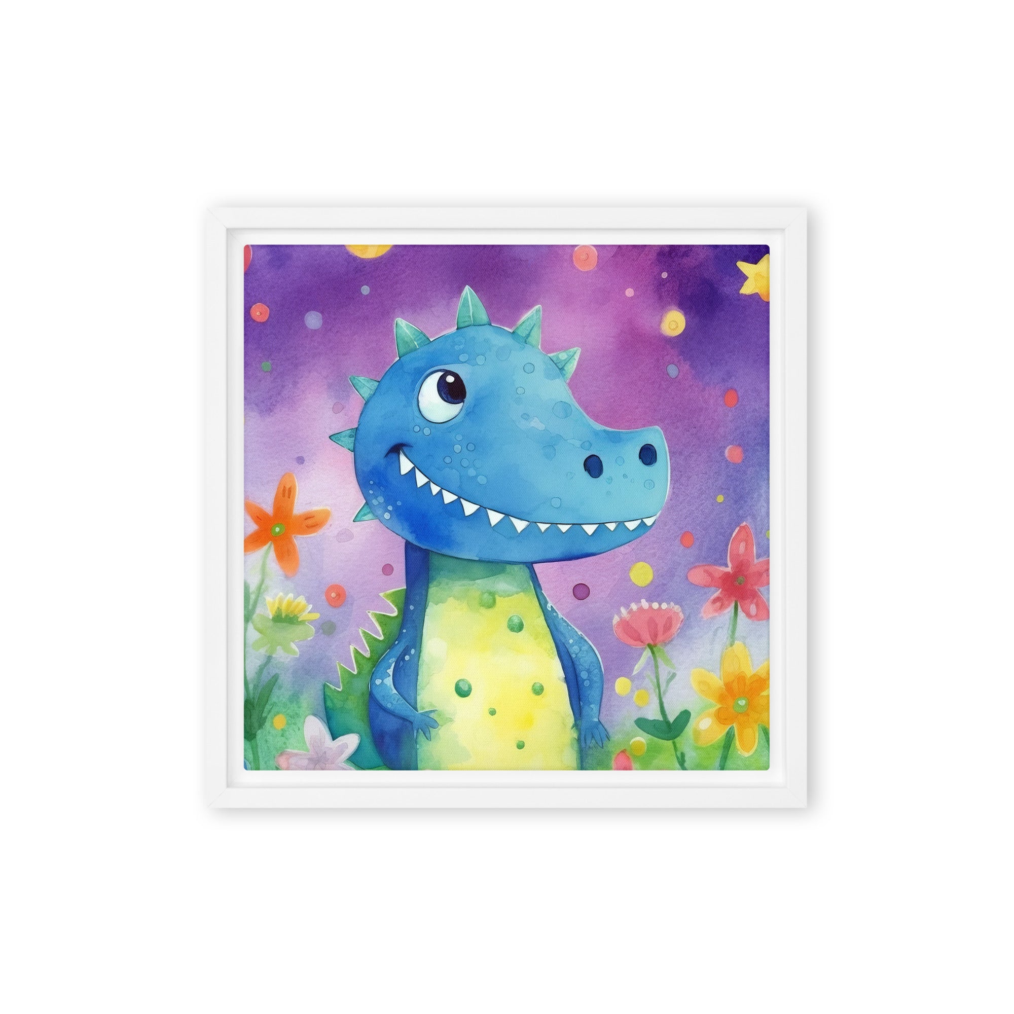 Dinosaur Art Framed Canvas