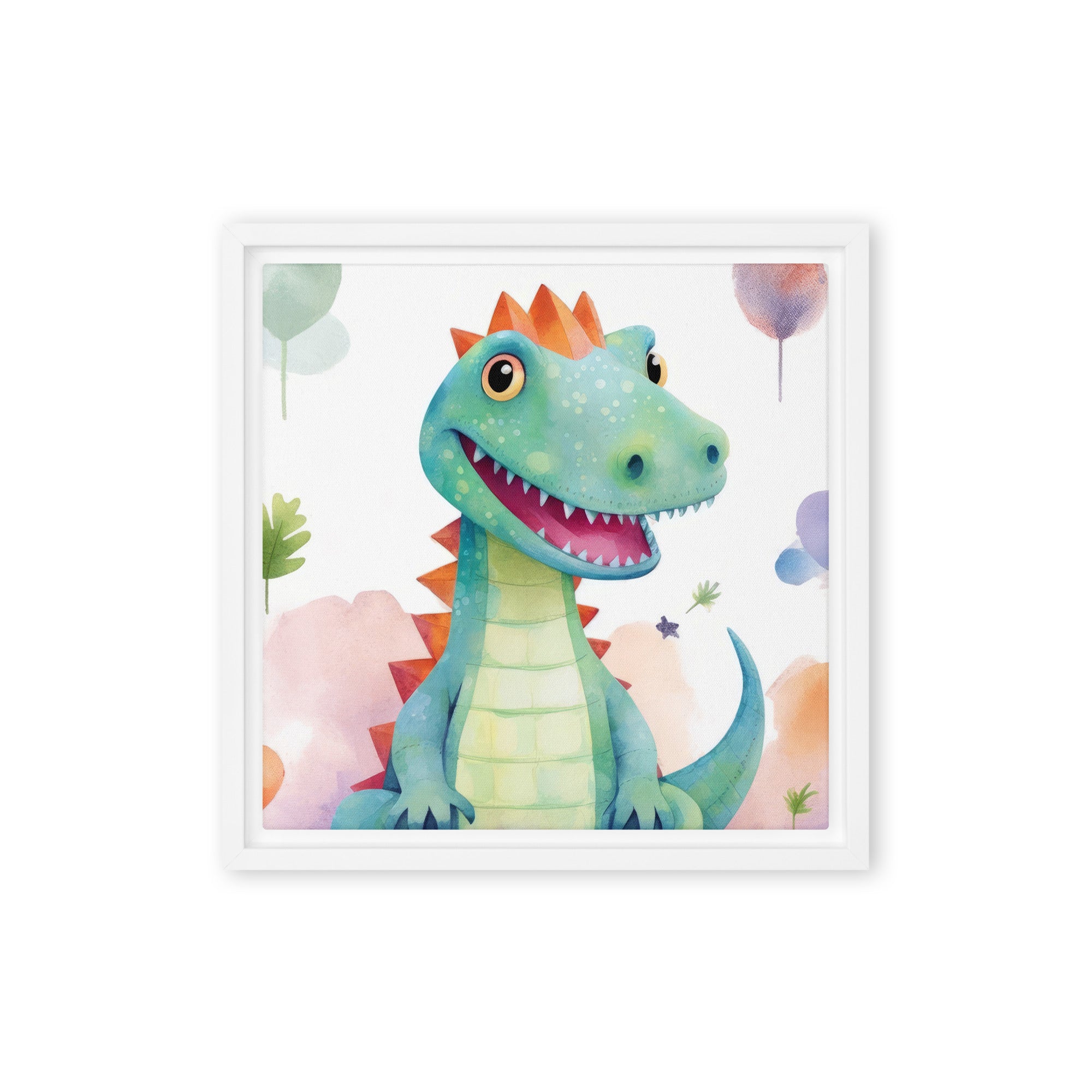 Dinosaur Art Framed Canvas