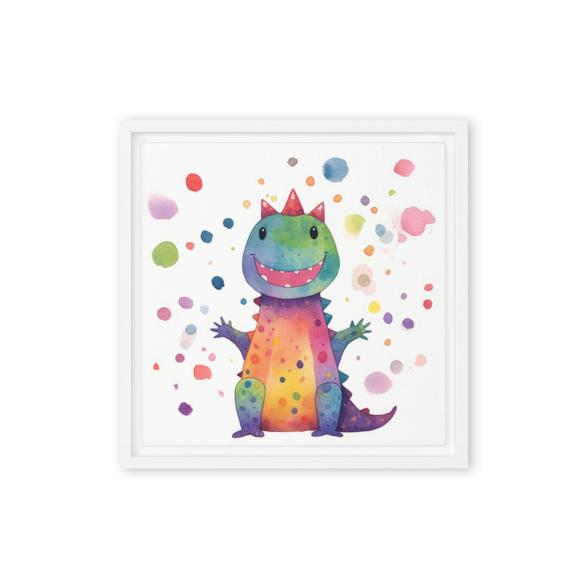 Dinosaur Art Framed Canvas