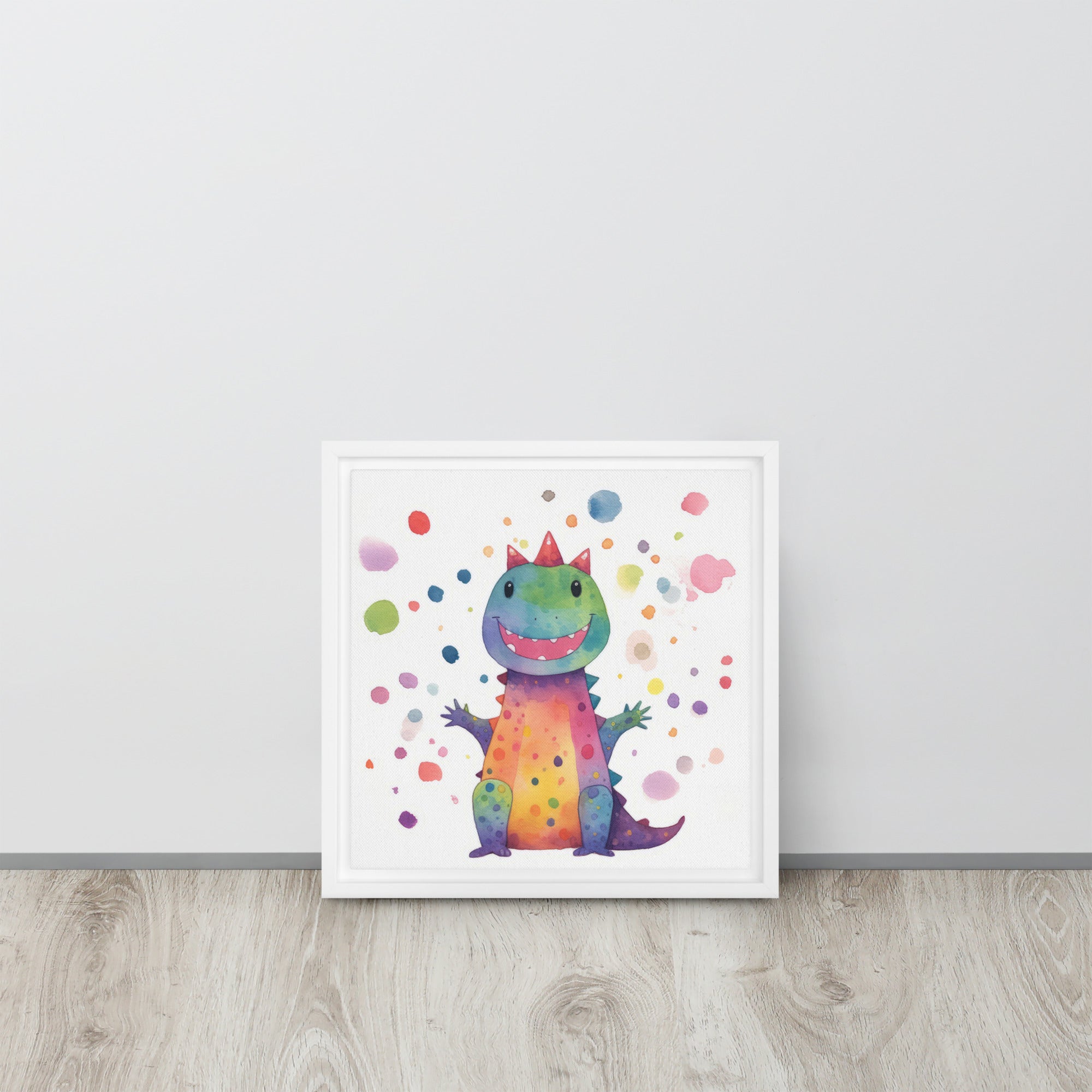 Dinosaur Art Framed Canvas