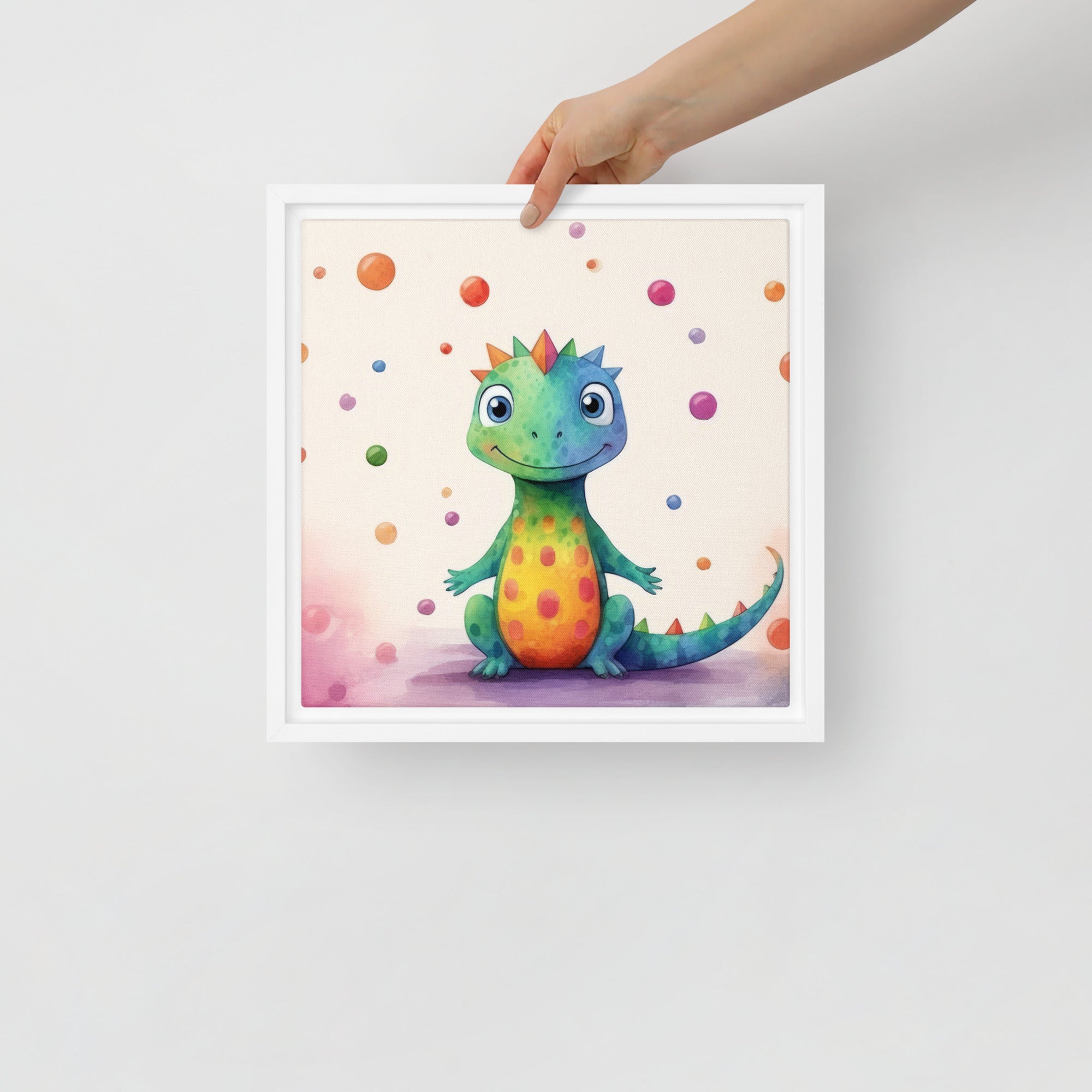 Dinosaur Art Framed Canvas