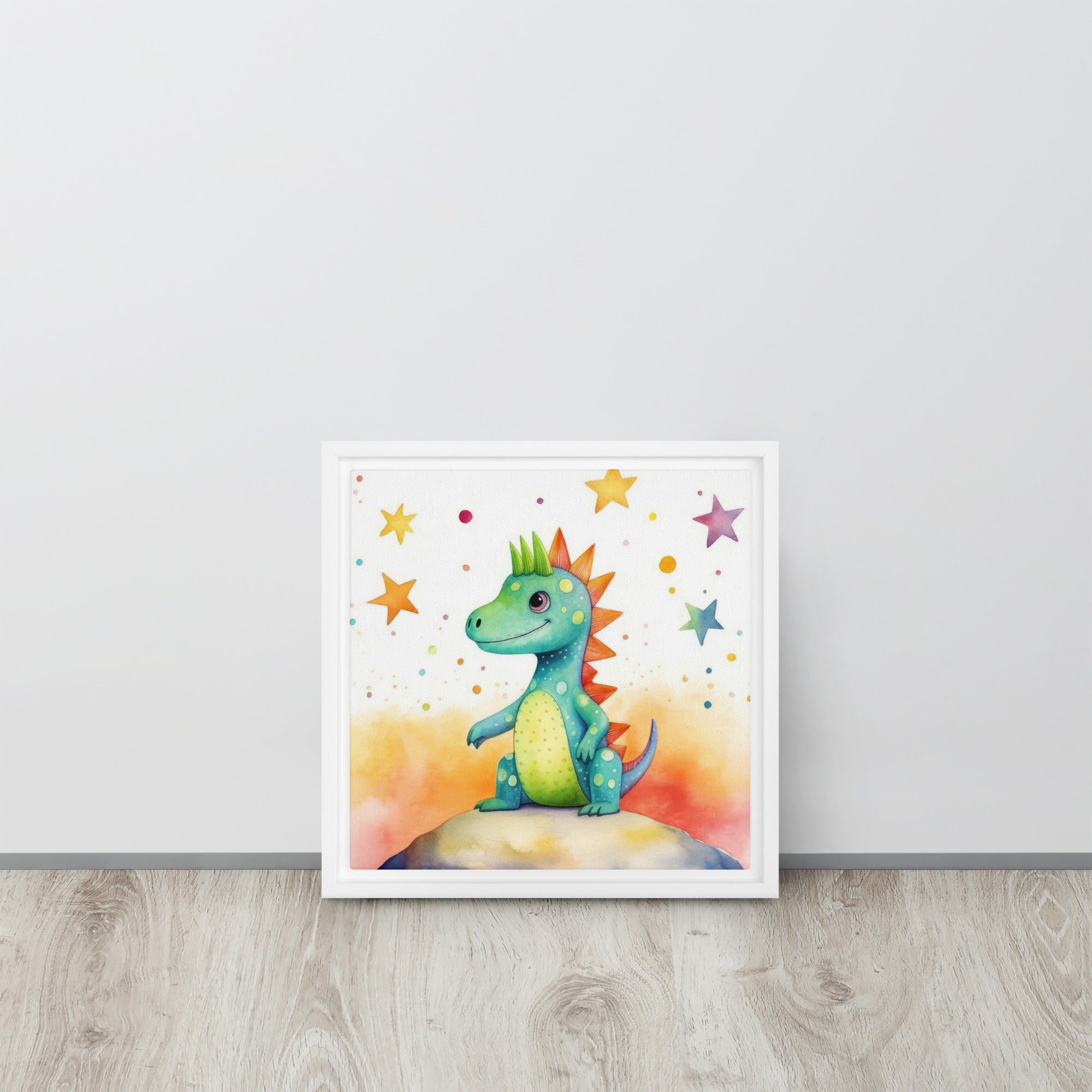 Dinosaur Art Framed Canvas