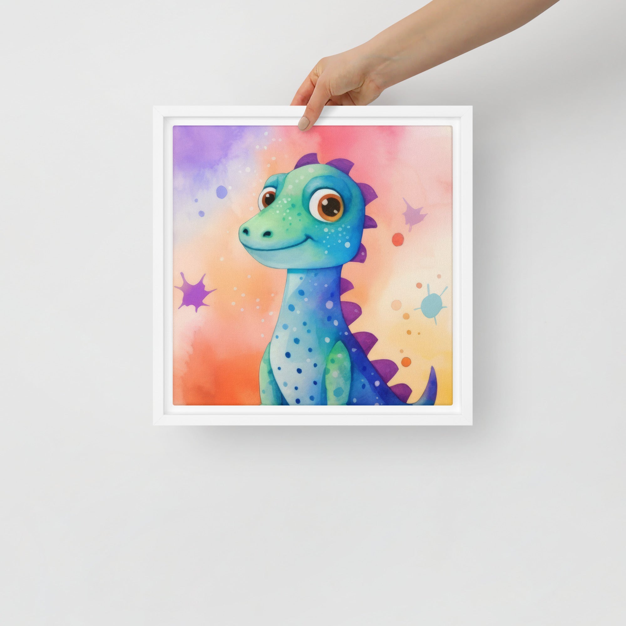 Dinosaur Art Framed Canvas