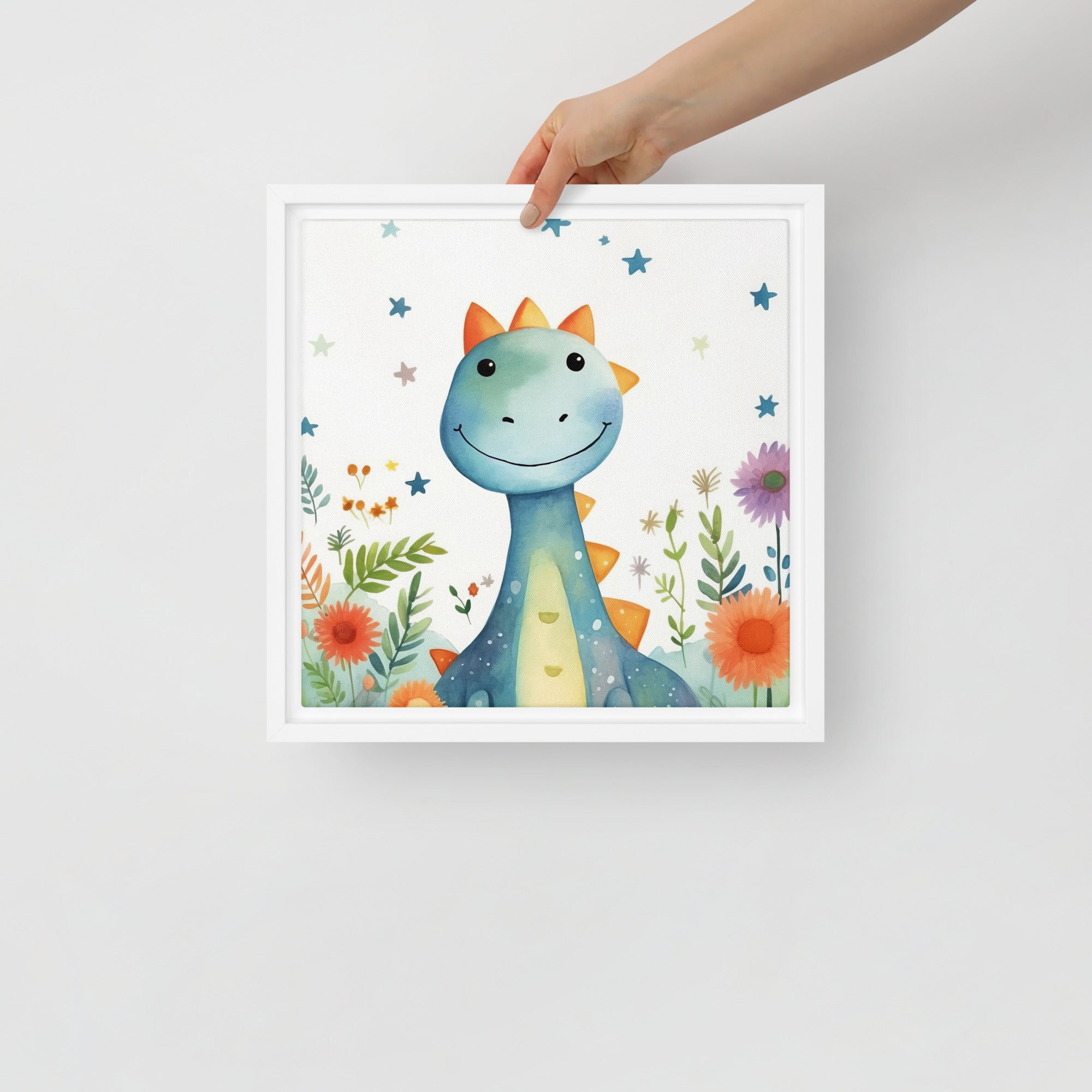 Dinosaur Art Framed Canvas