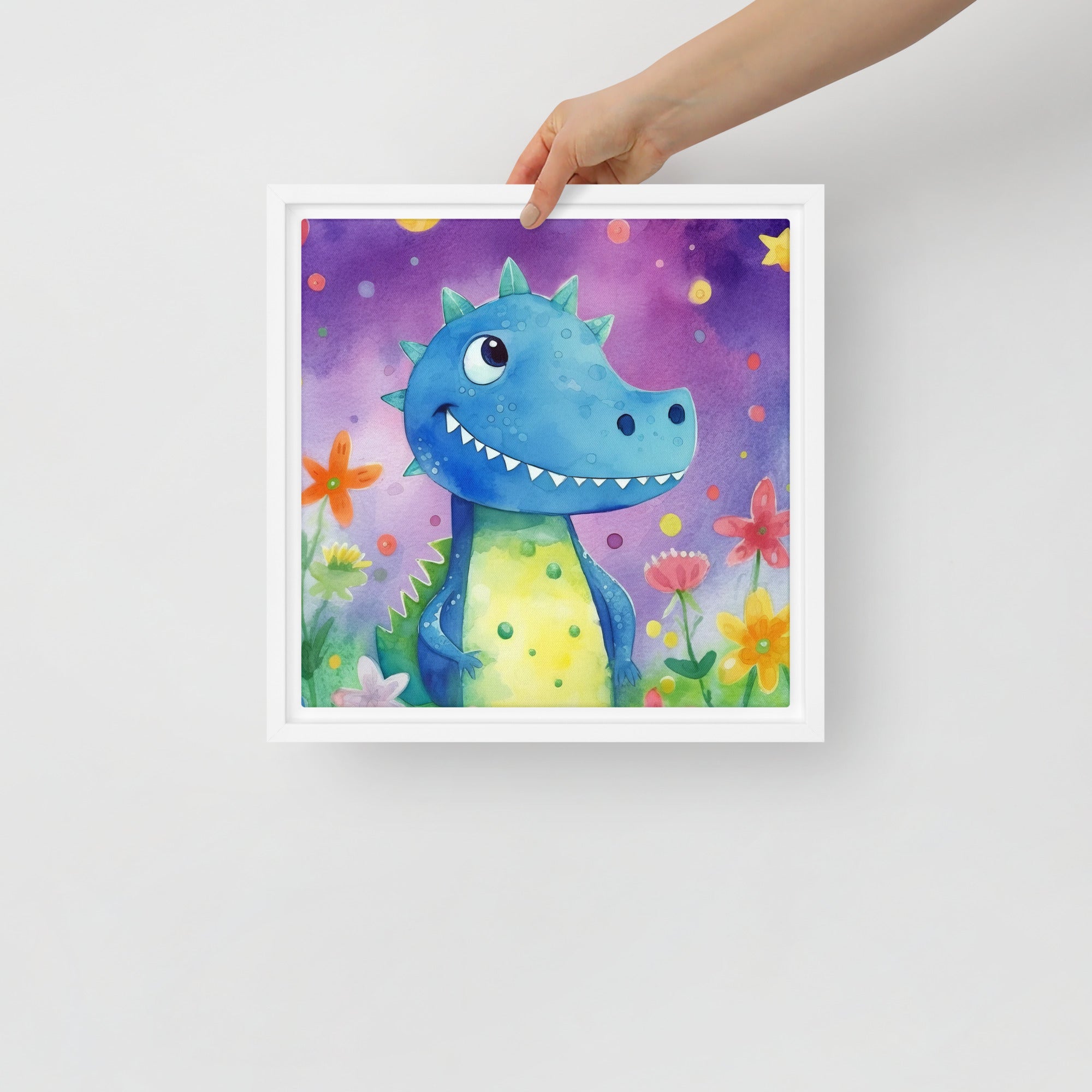 Dinosaur Art Framed Canvas