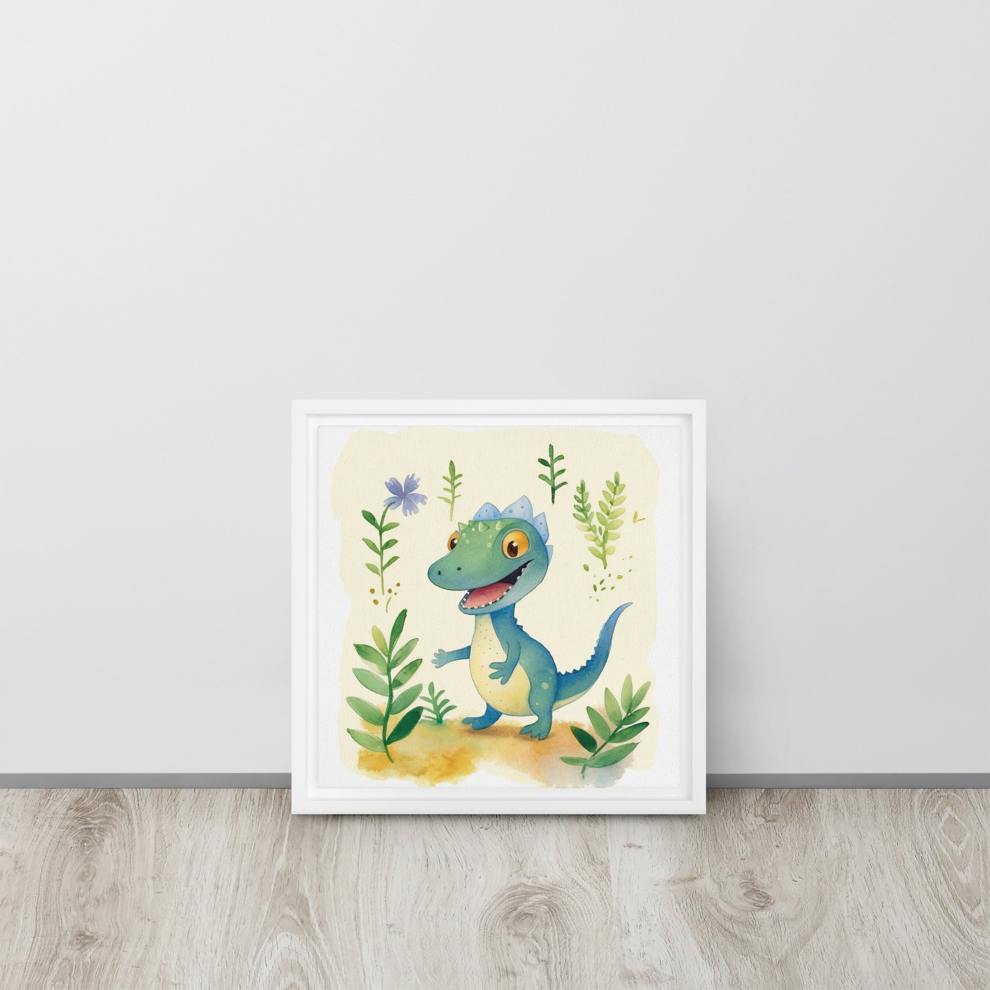 Dinosaur Art Framed Canvas