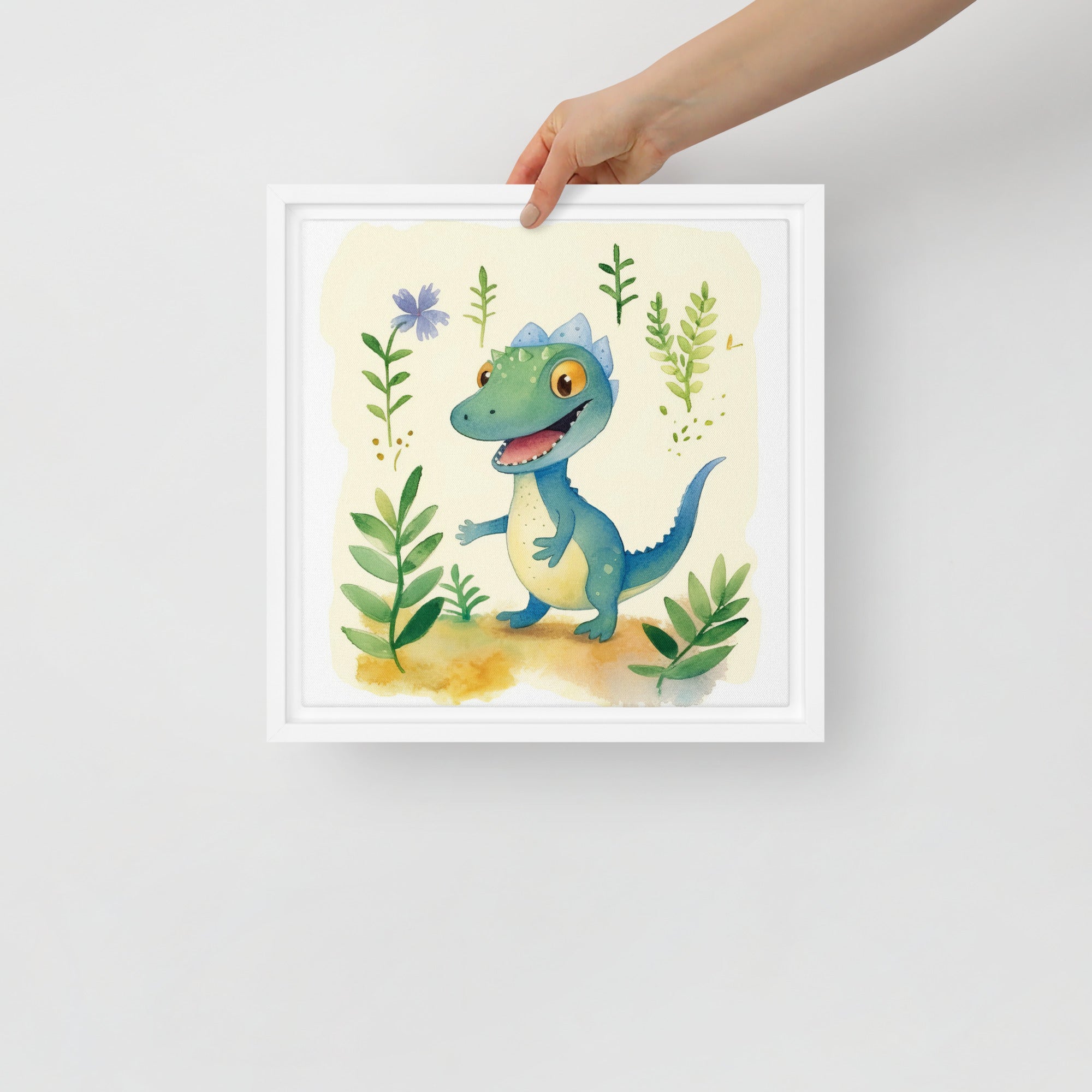 Dinosaur Art Framed Canvas