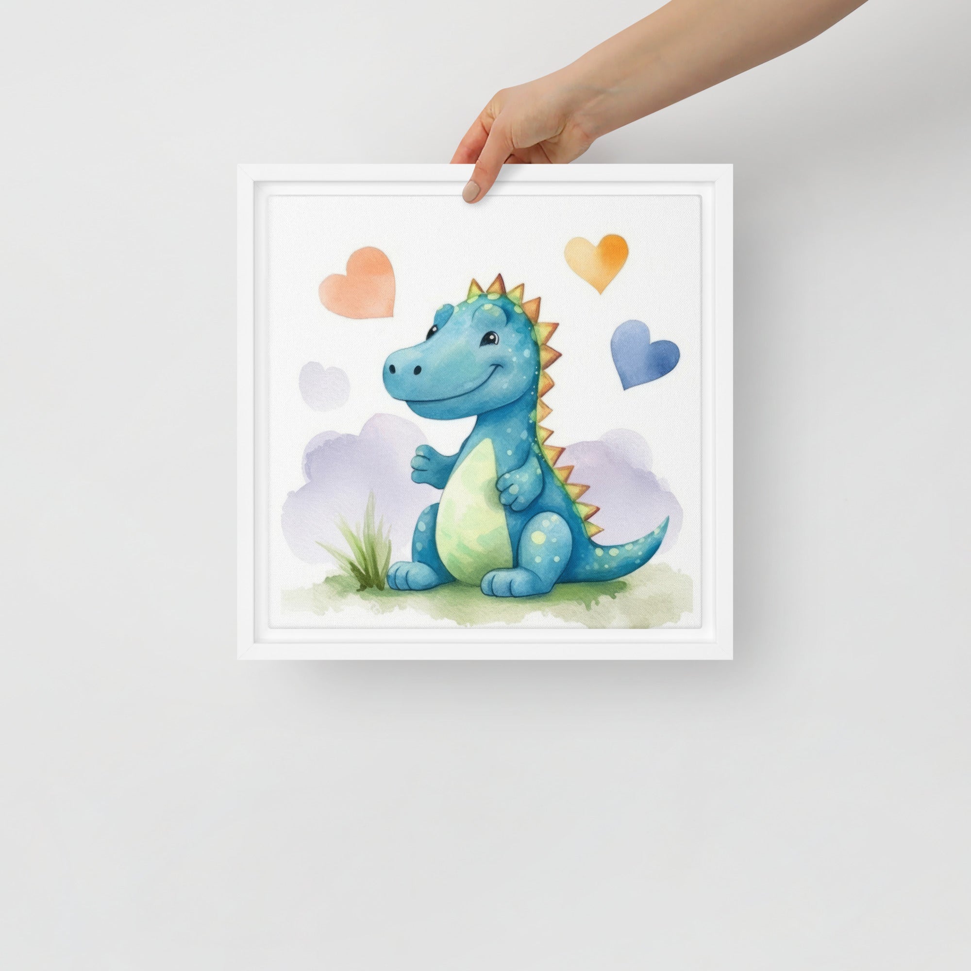 Dinosaur Art Framed Canvas