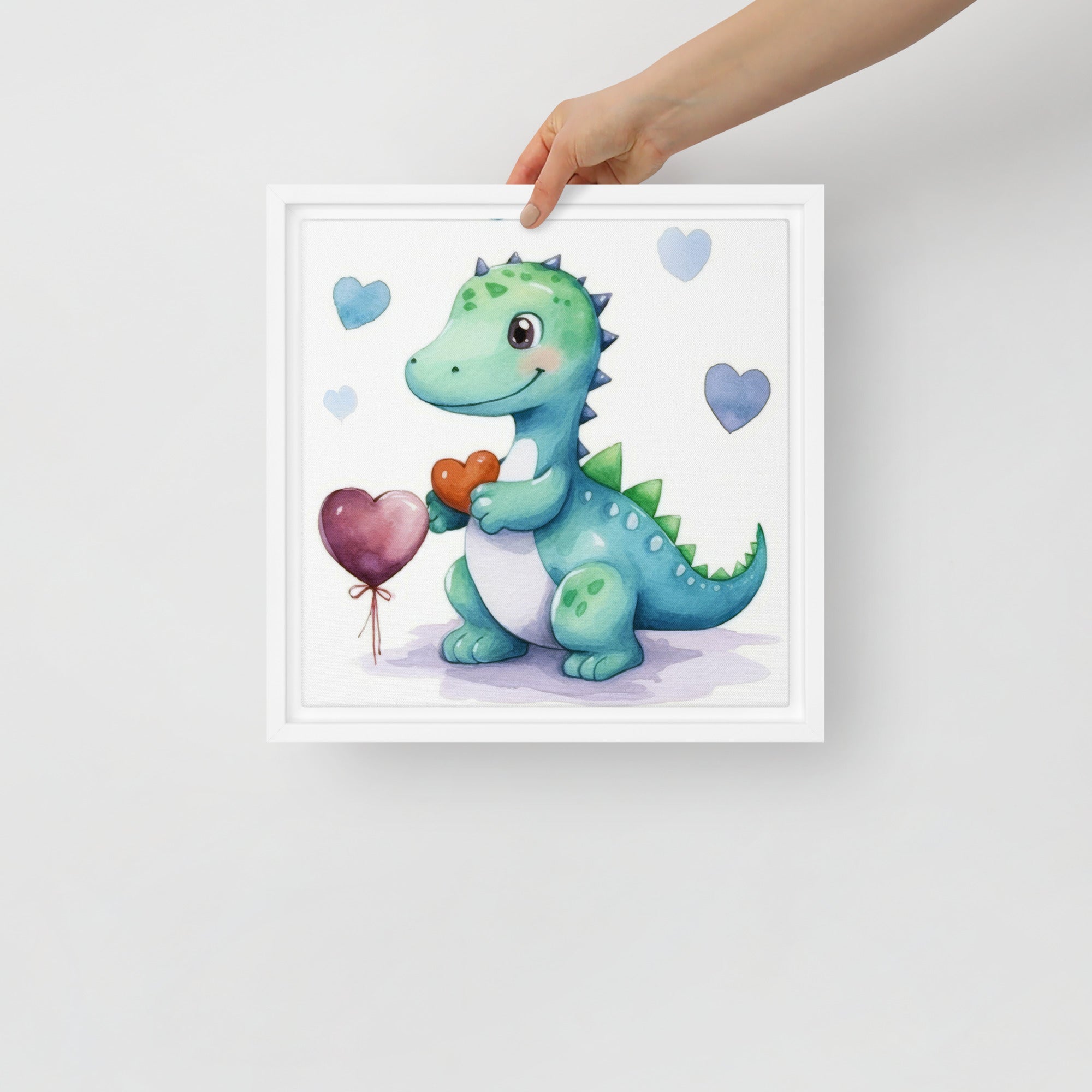 Dinosaur Art Framed Canvas