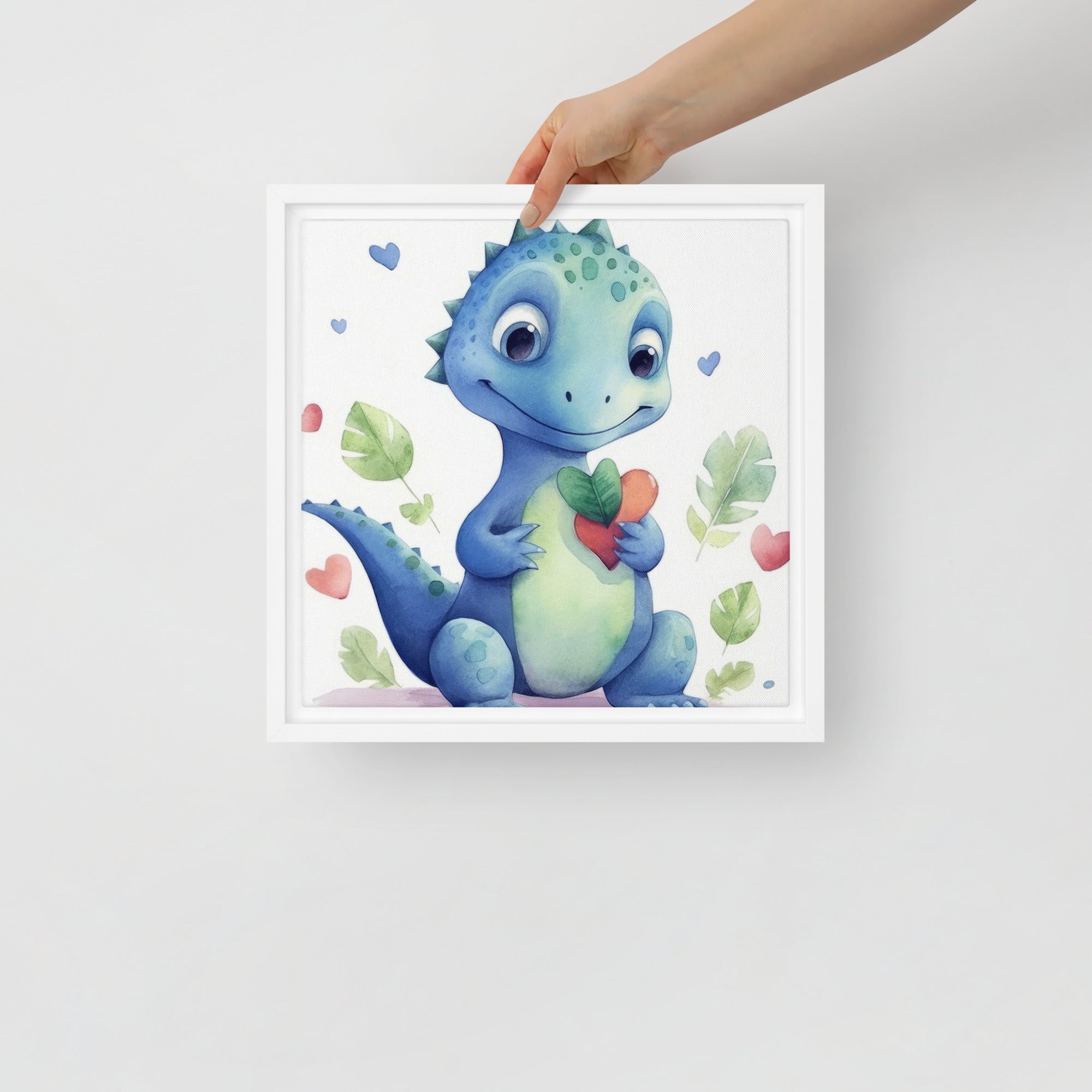 Dinosaur Art Framed Canvas