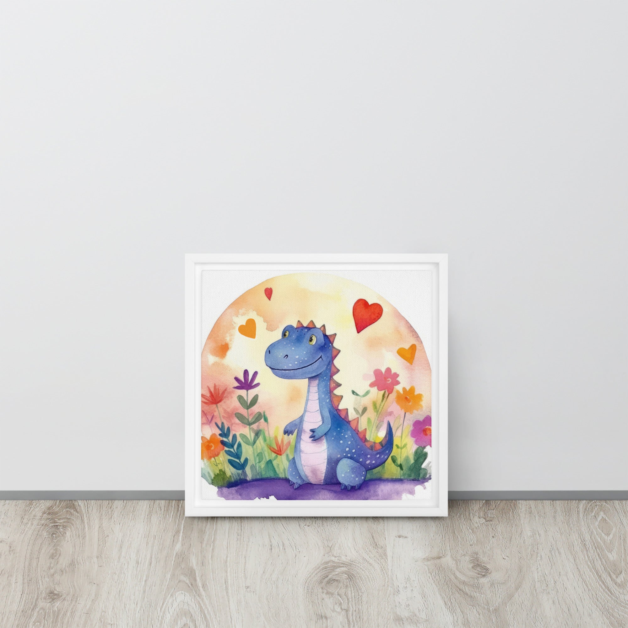 Dinosaur Art Framed Canvas