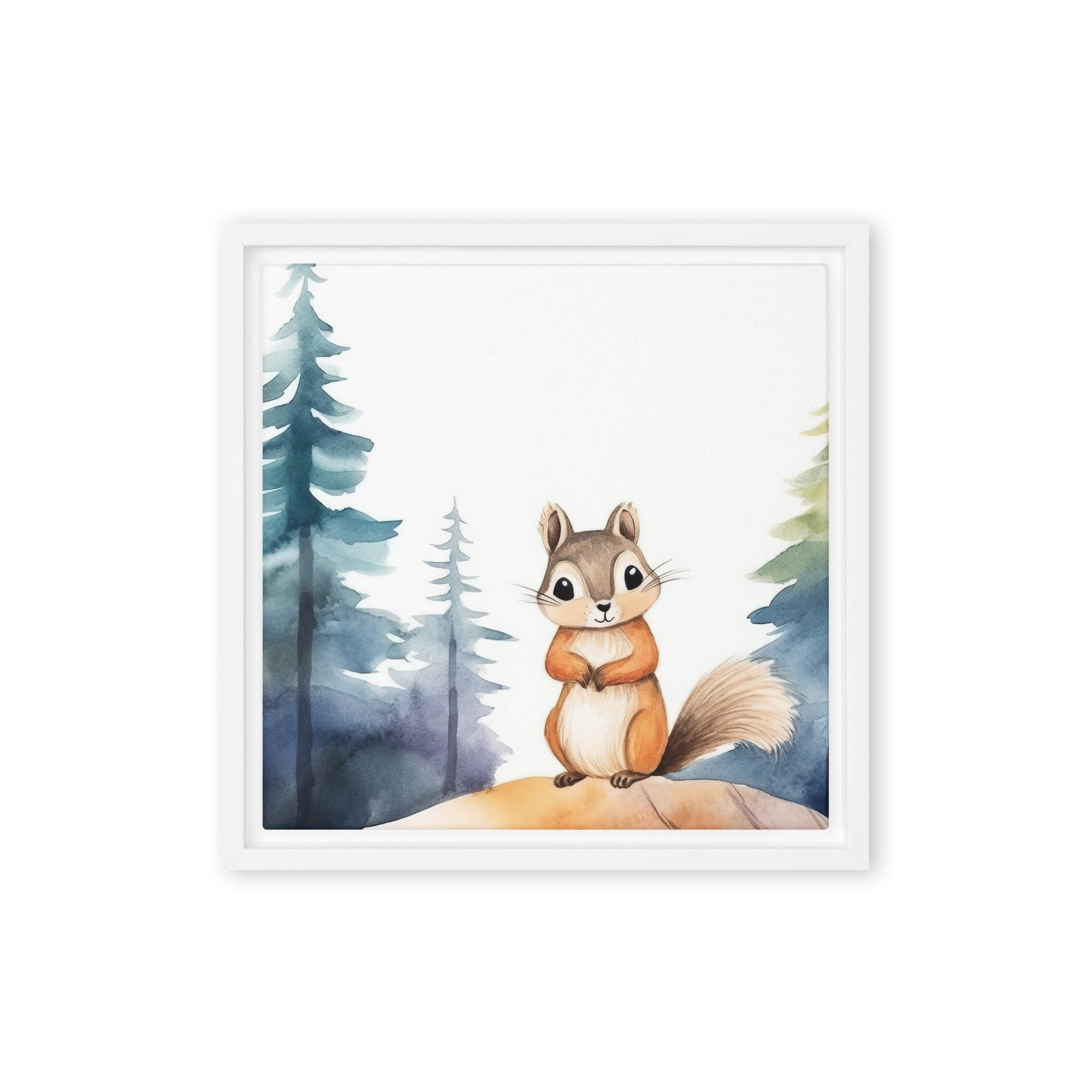 Chipmunk Art Framed canvas