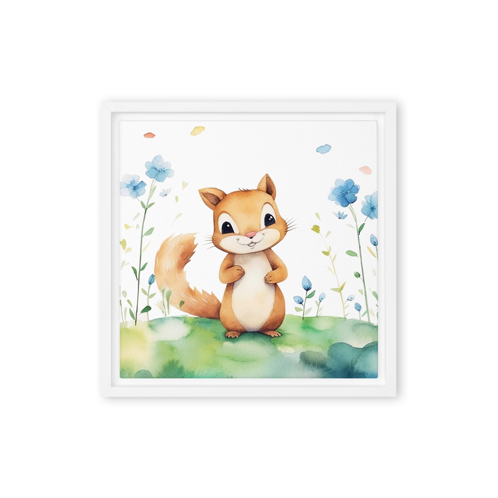 Chipmunk Art Framed Canvas