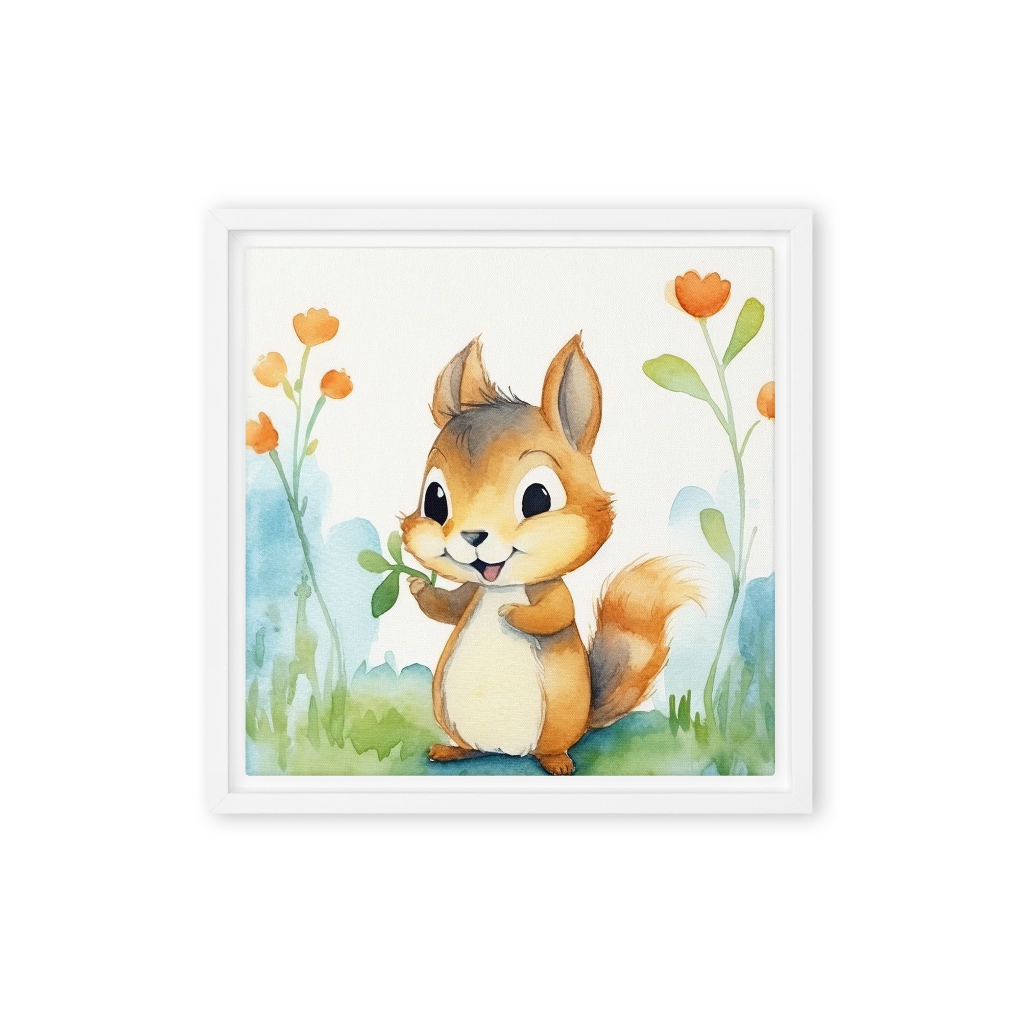 Chipmunk Art Framed Canvas