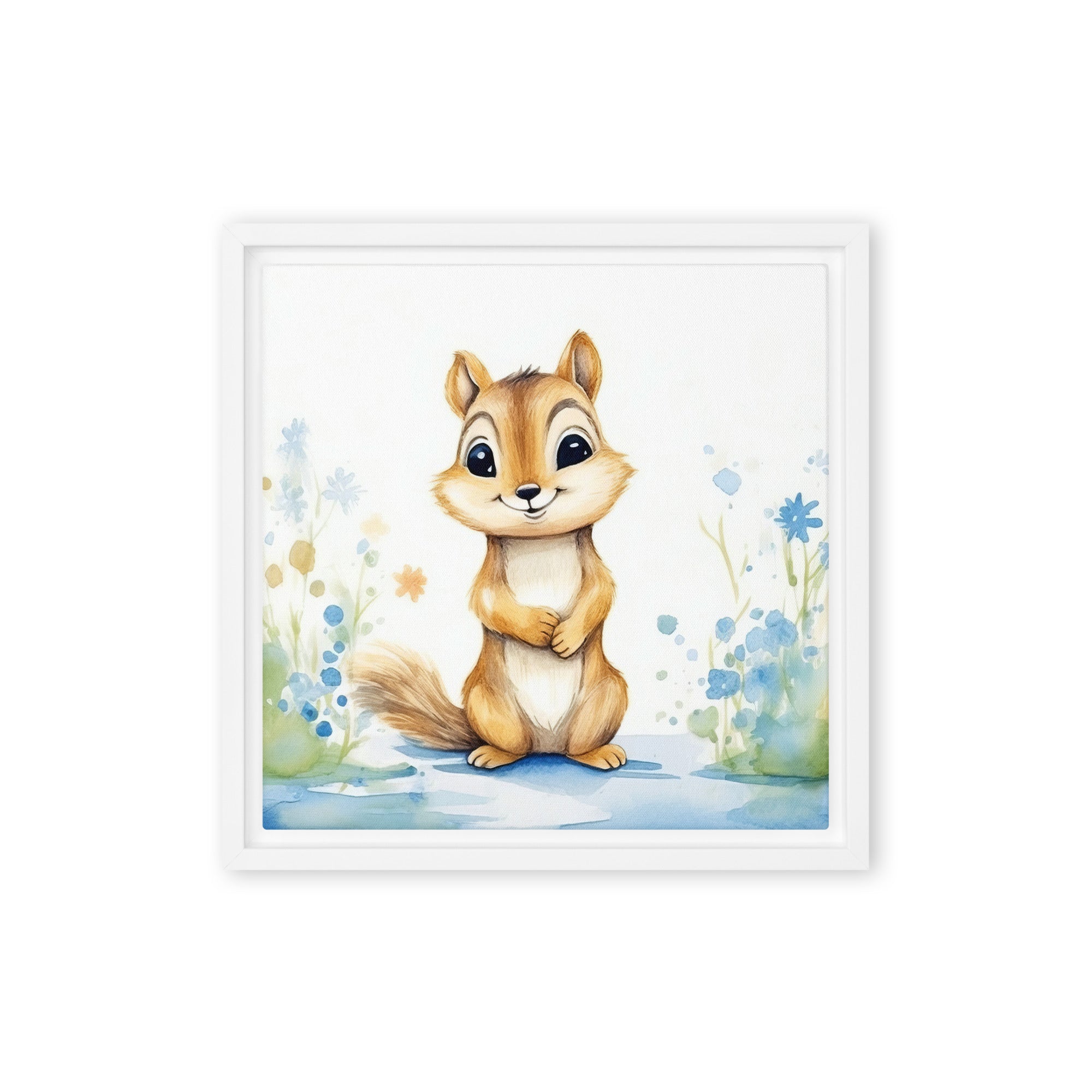 Chipmunk Art Framed Canvas