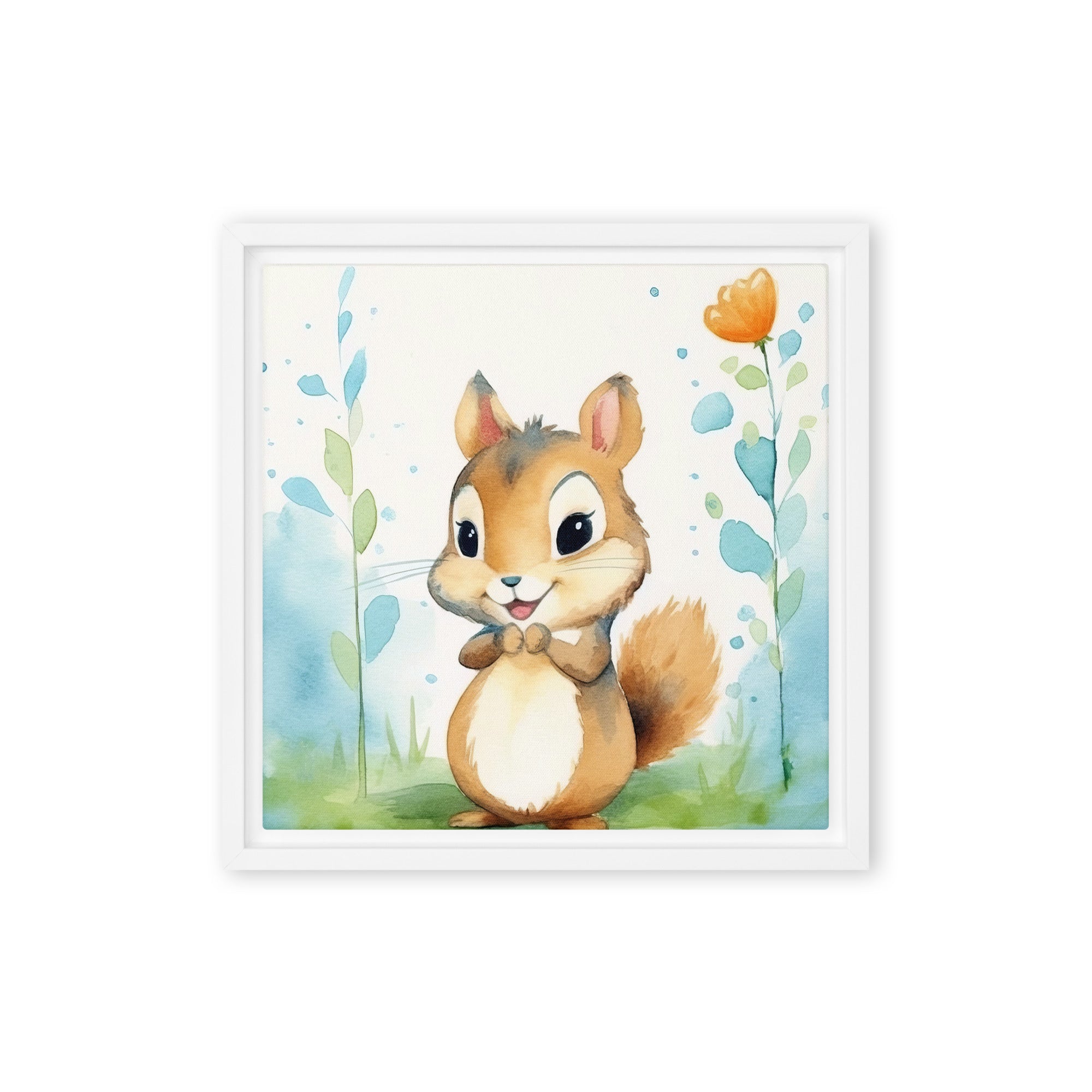 Chipmunk Art Framed Canvas