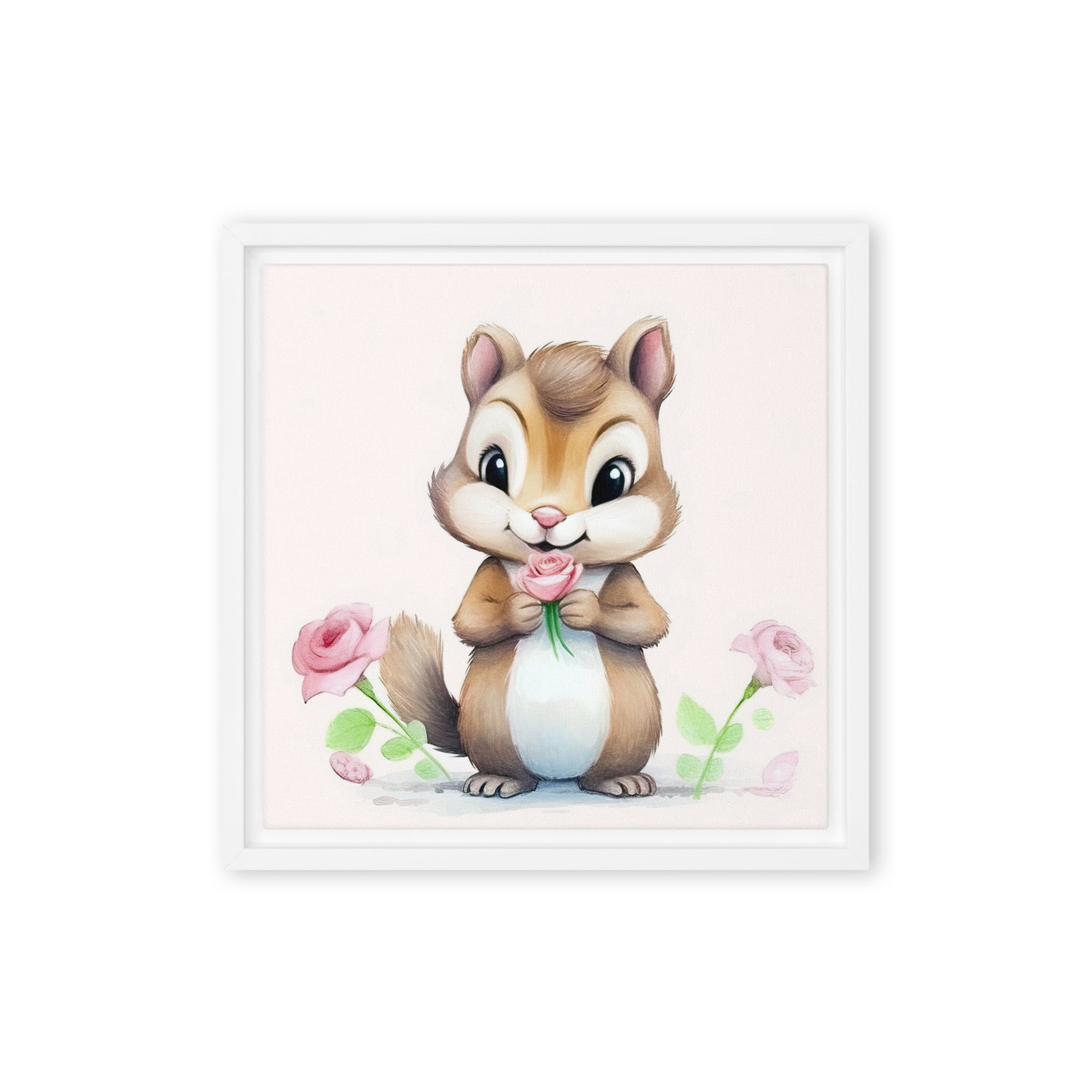 Chipmunk Art Framed Canvas