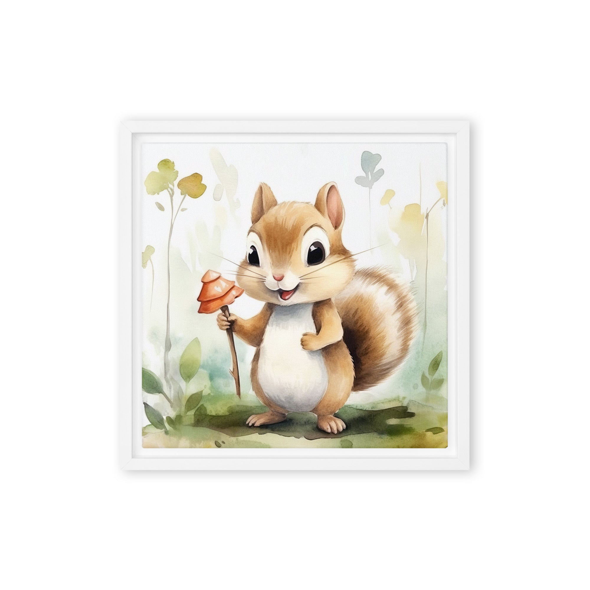 Chipmunk Art Framed Canvas