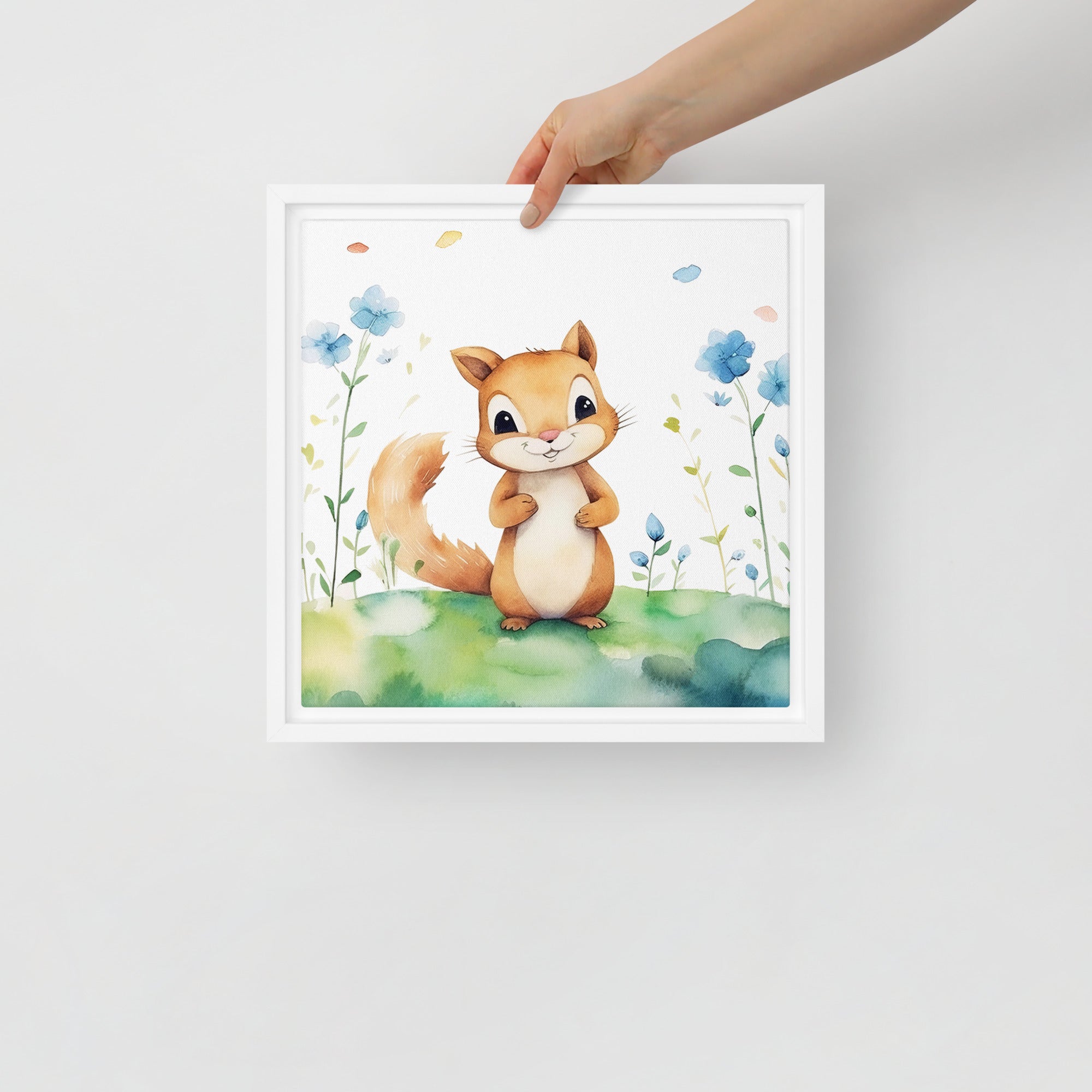 Chipmunk Art Framed Canvas