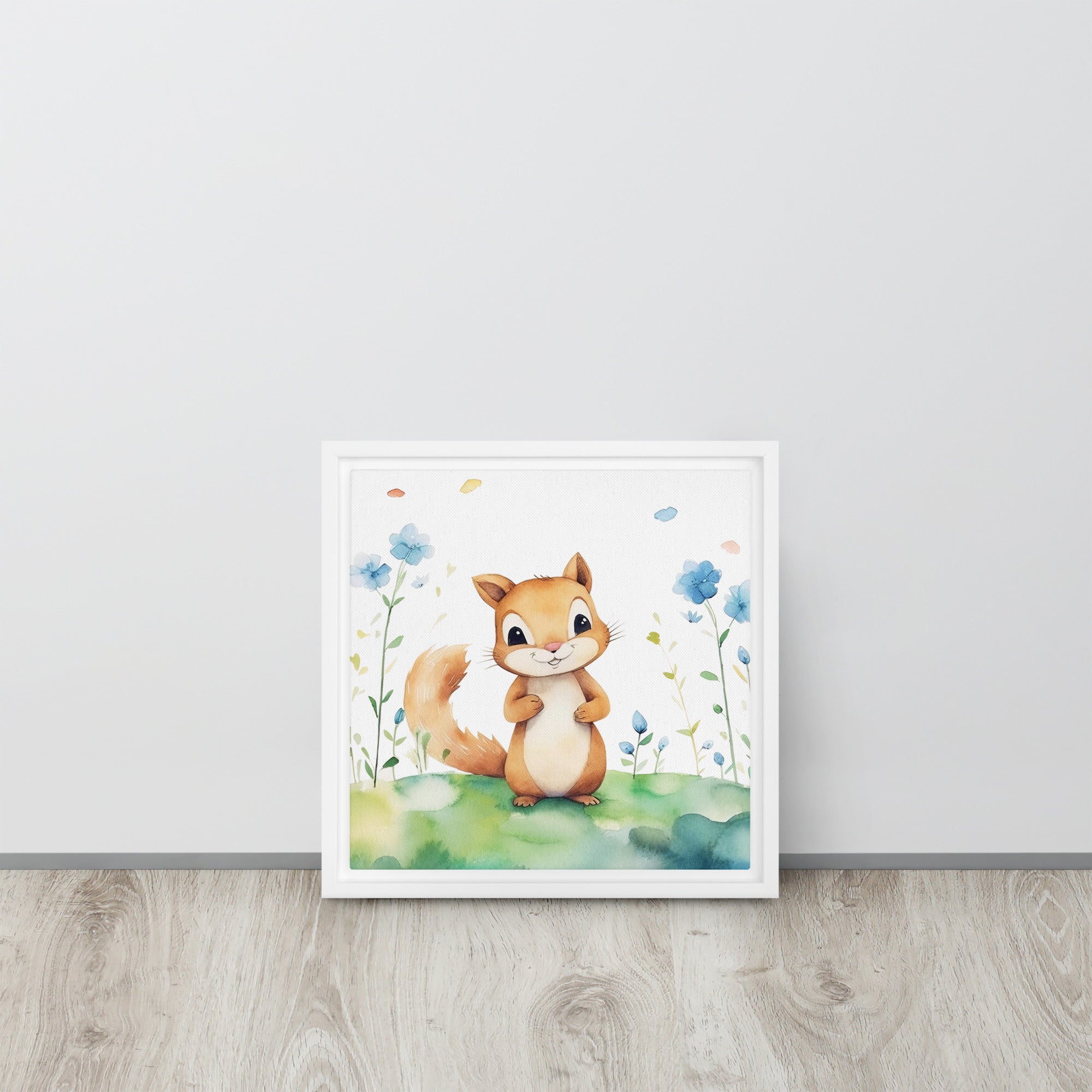 Chipmunk Art Framed Canvas