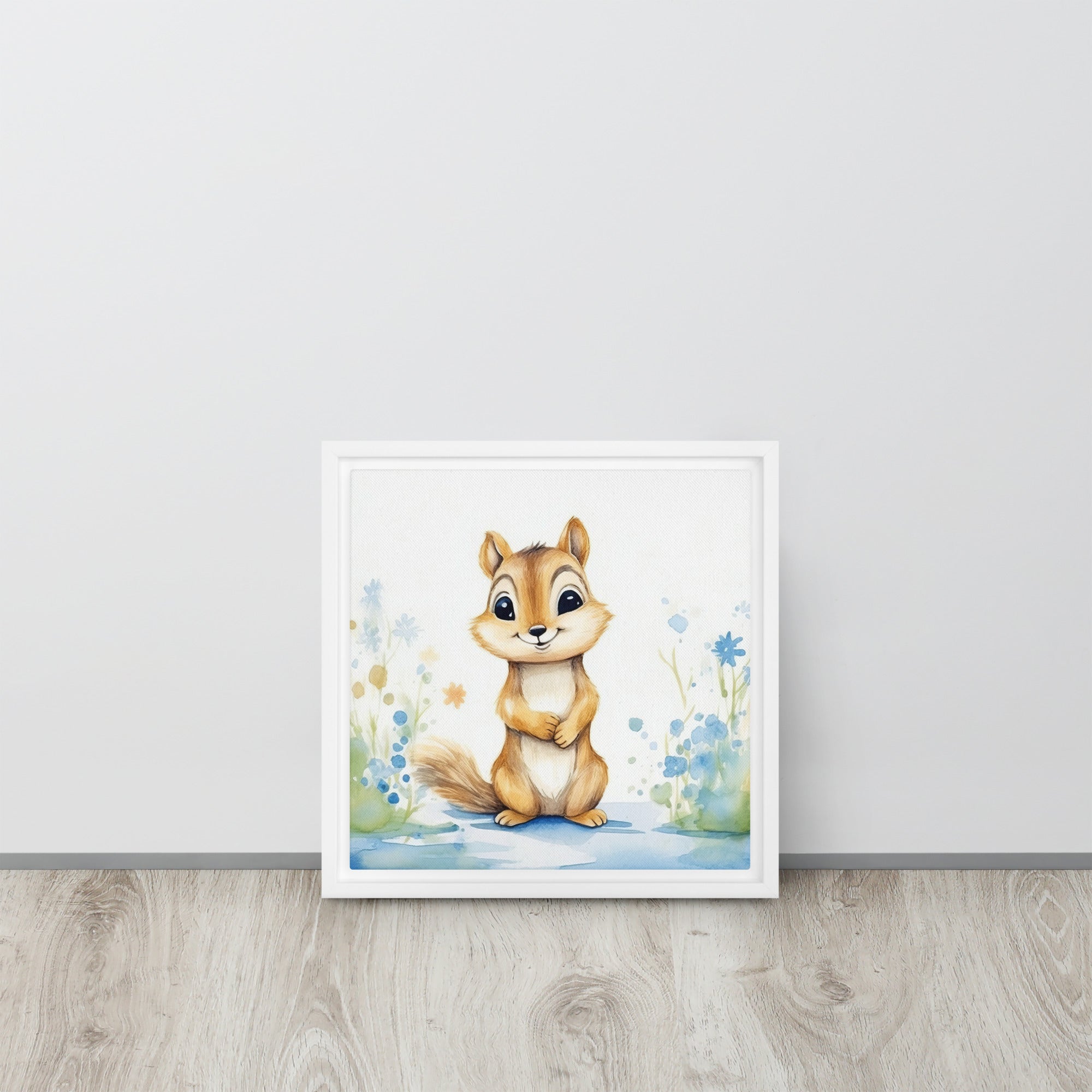 Chipmunk Art Framed Canvas