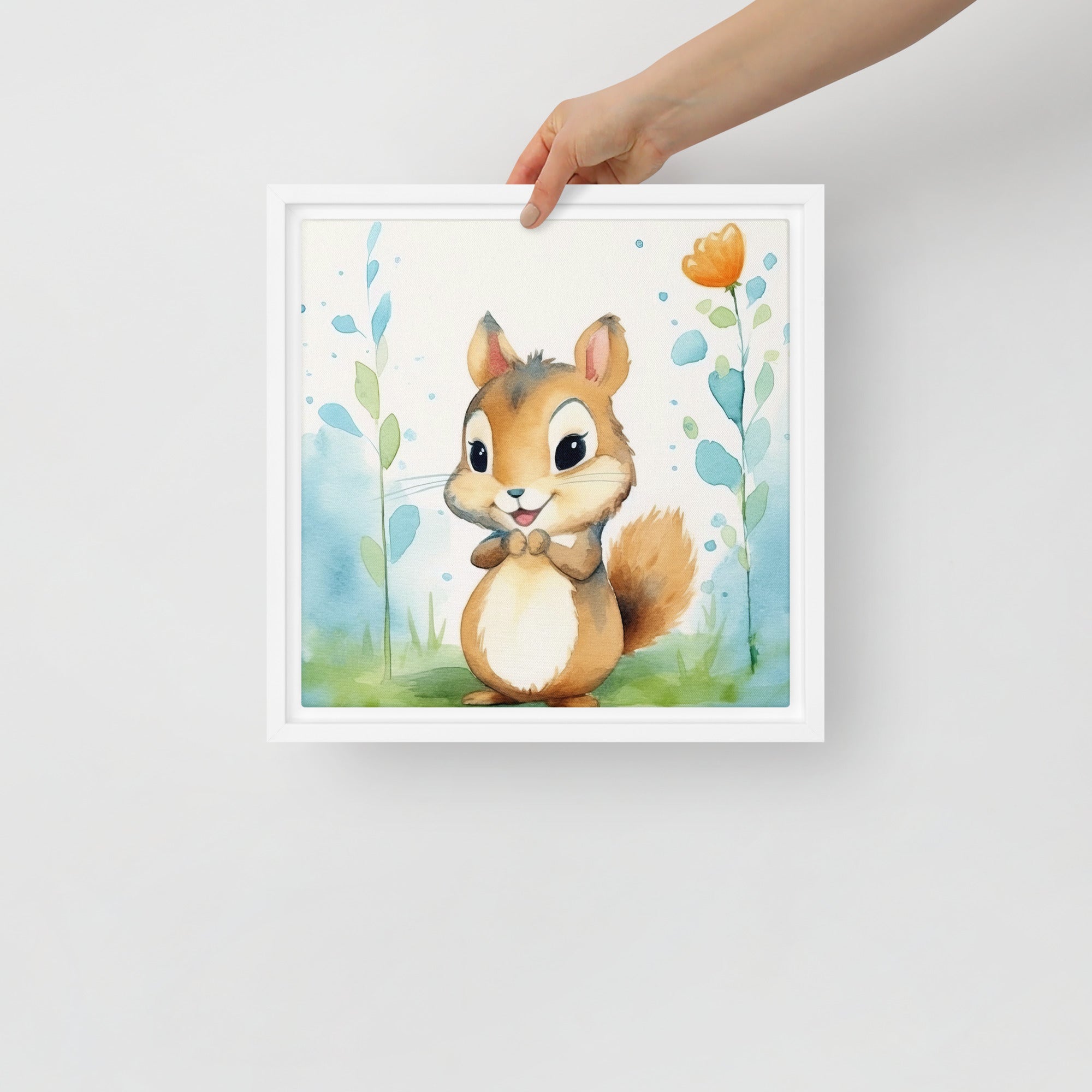 Chipmunk Art Framed Canvas