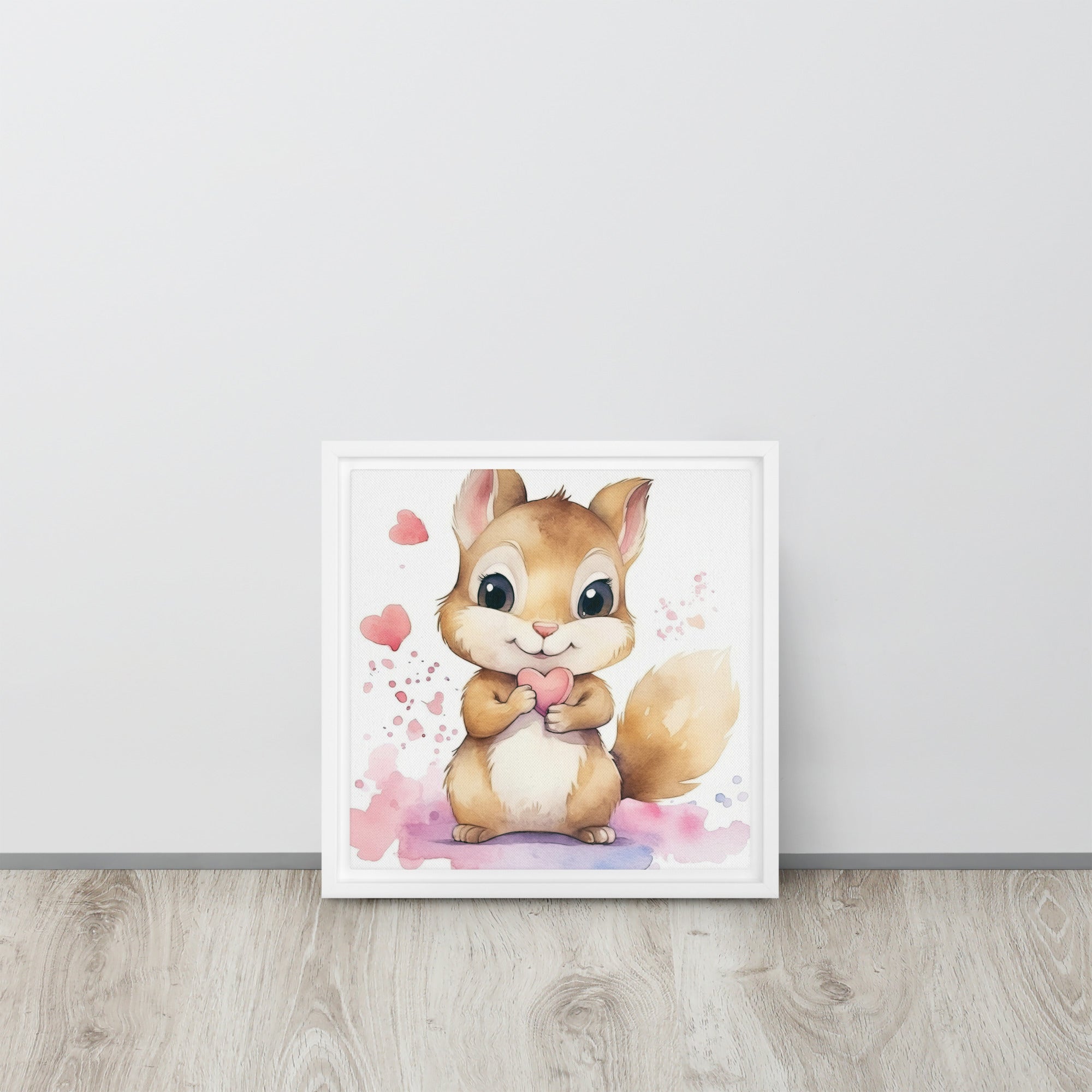 Chipmunk Art Framed Canvas