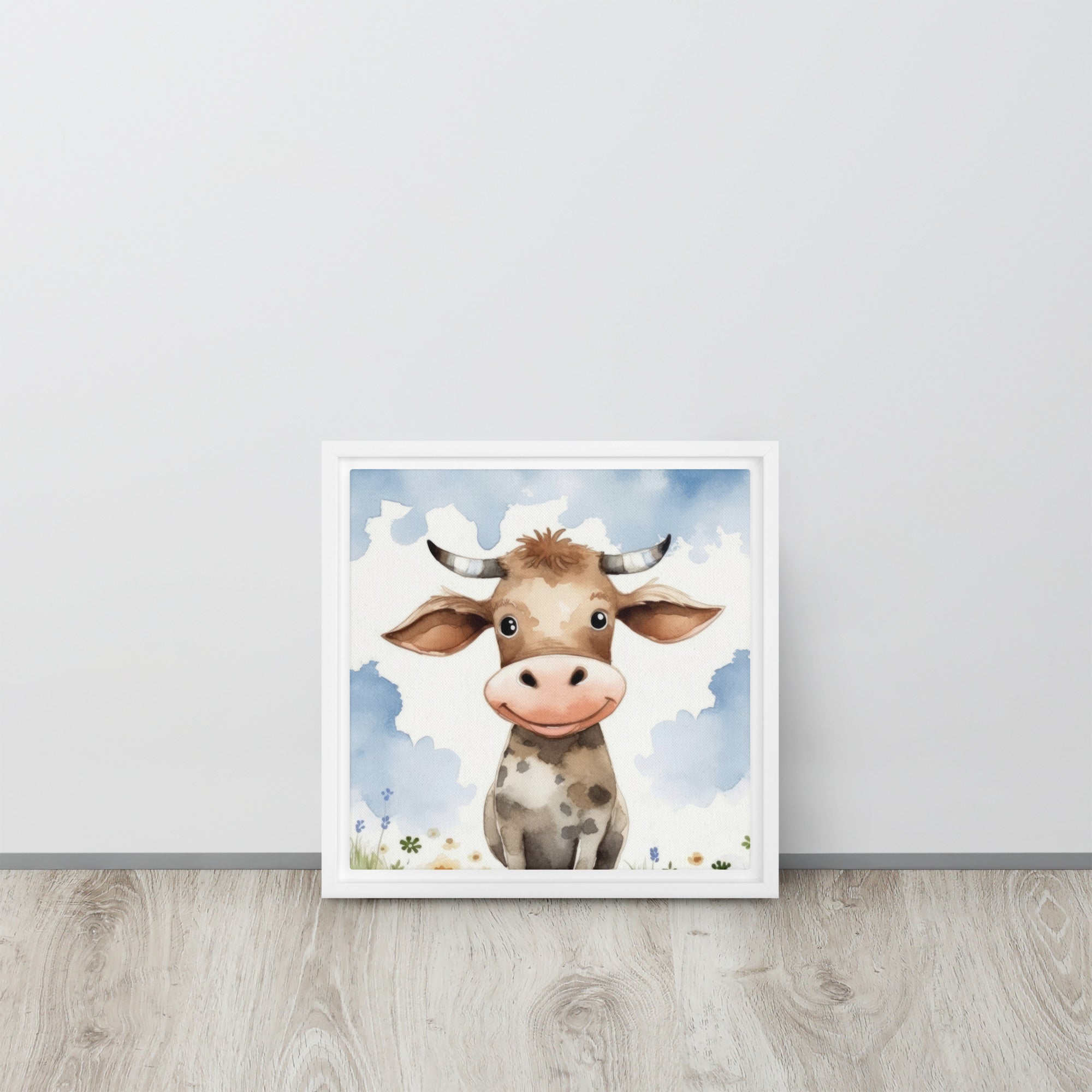 Cow Art Framed Canvas