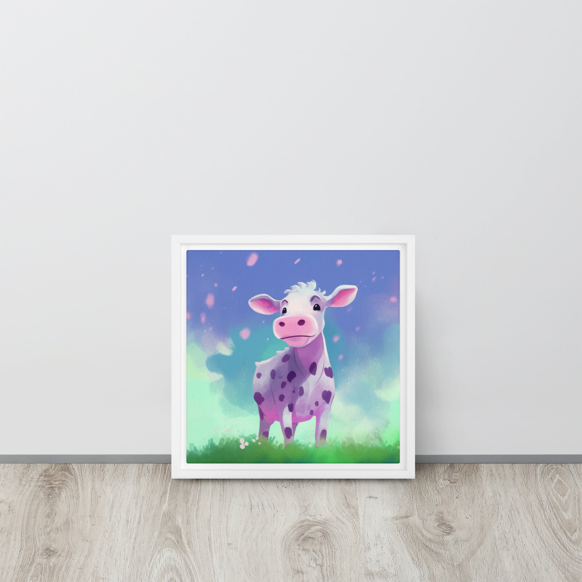 Cow Art Framed Canvas