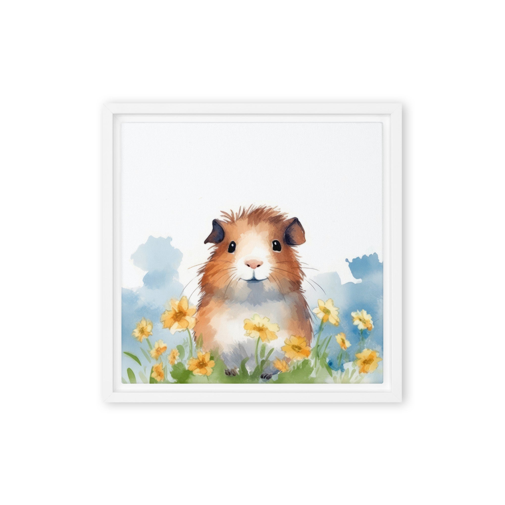 Guinea Pig Flowers and Fields Art