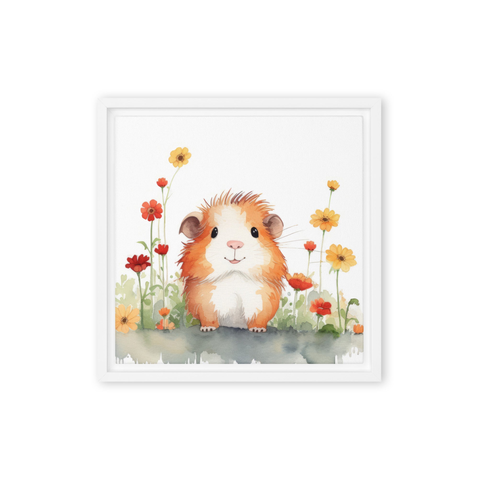 Guinea Pig Nursery Flower Art