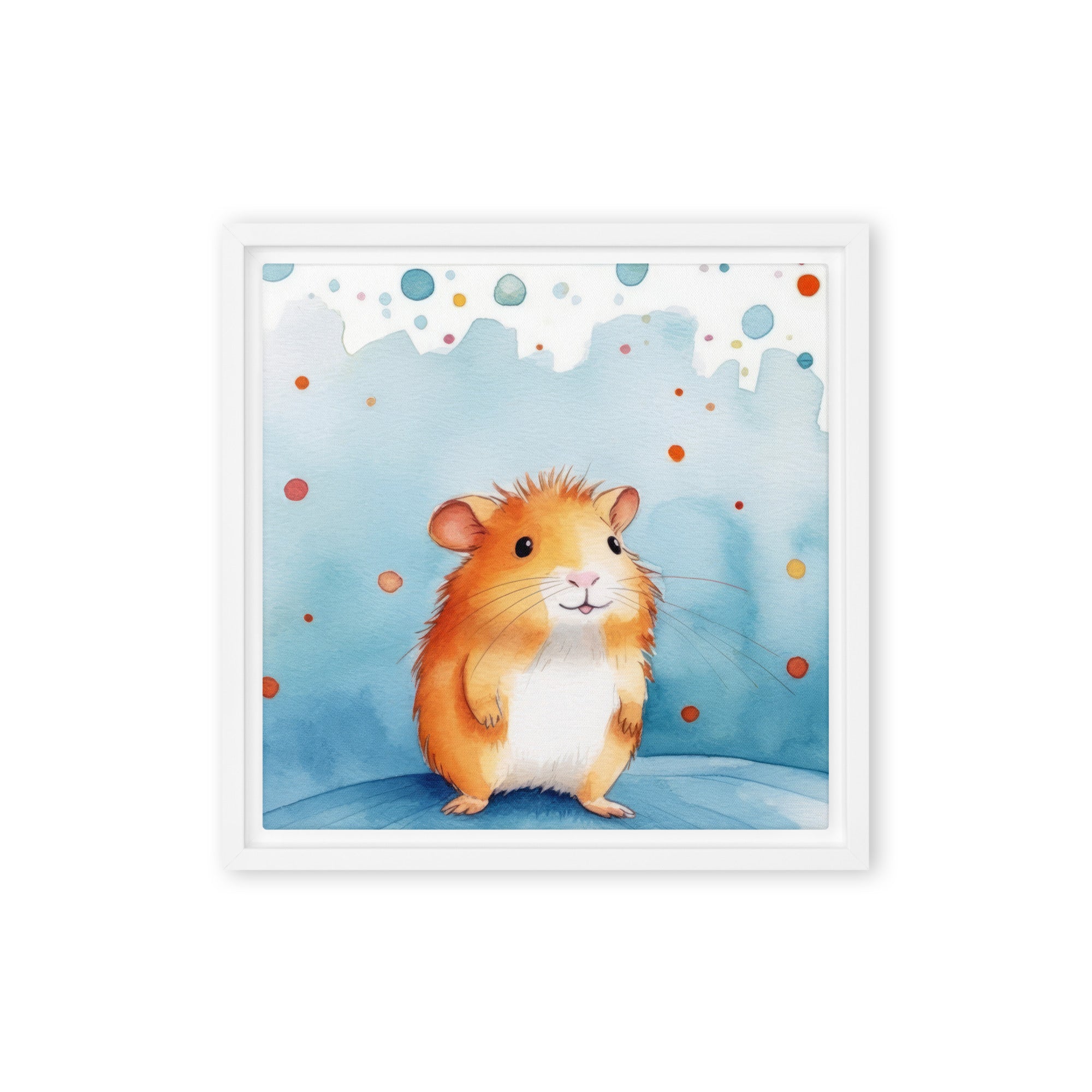 Guinea Pig Art Colorful Bubbles