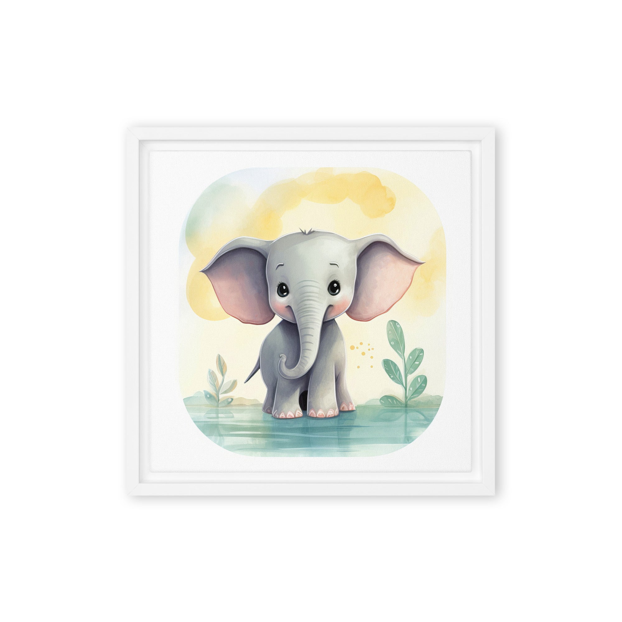 Elephant Art Framed Canvas