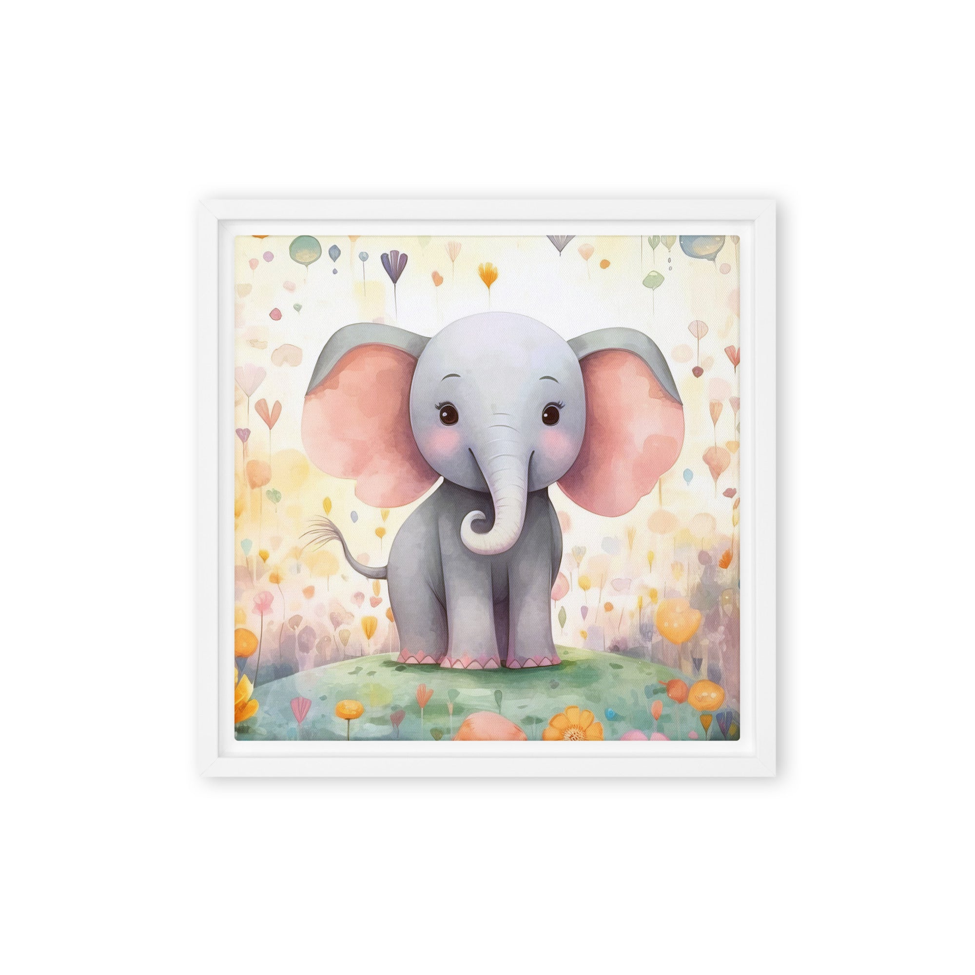 Elephant Art Framed Canvas