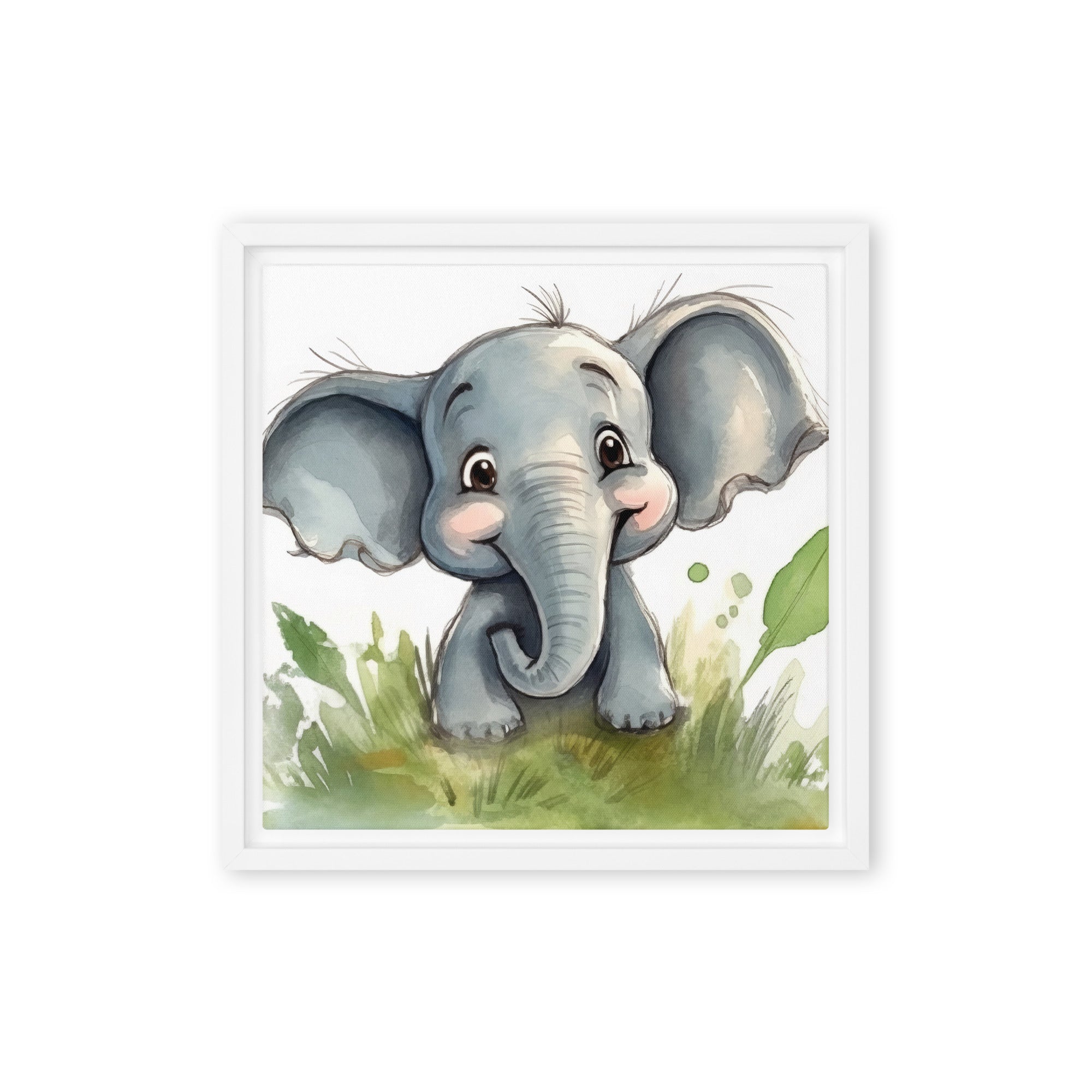 Elephant Art Framed Canvas