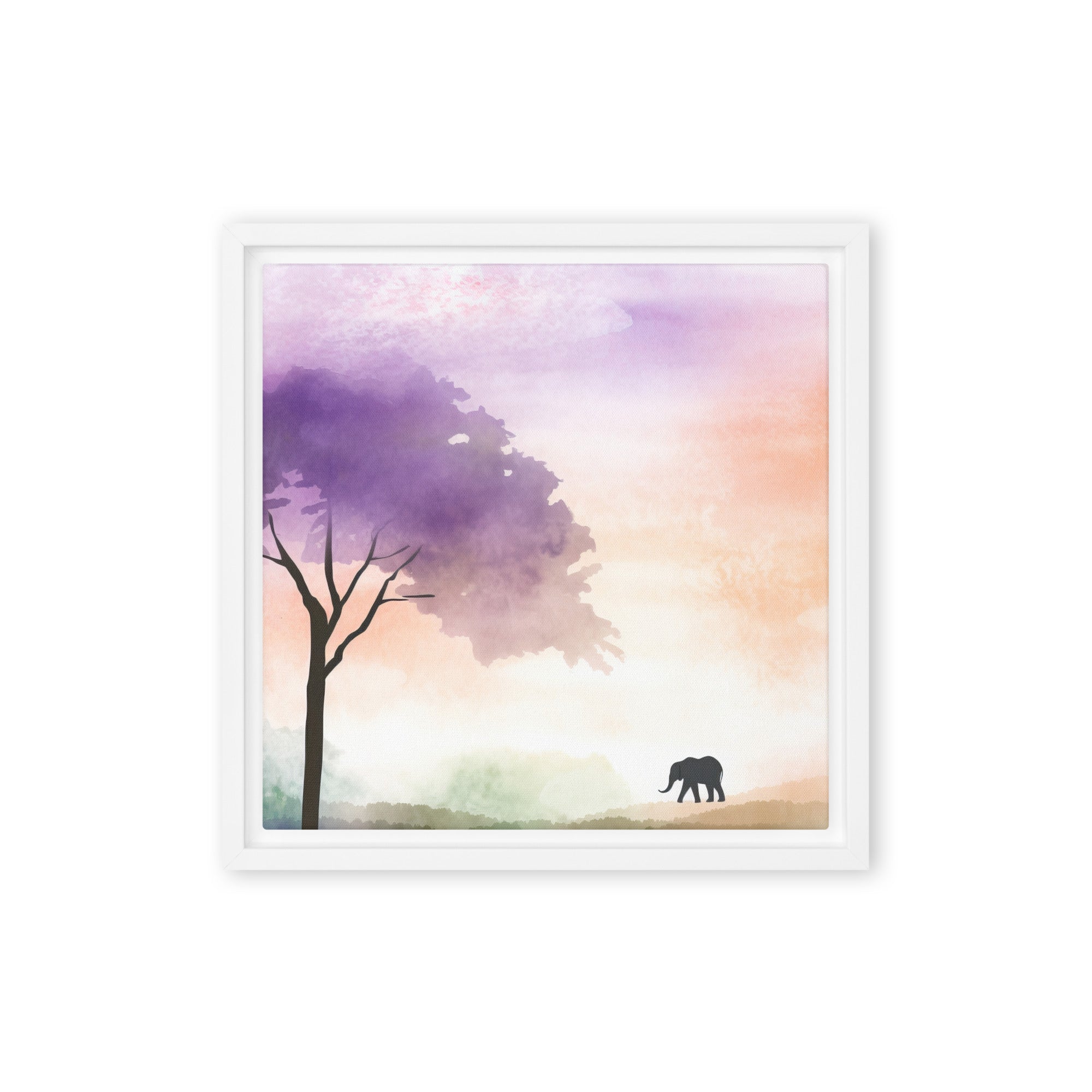 Elephant Art Framed Canvas