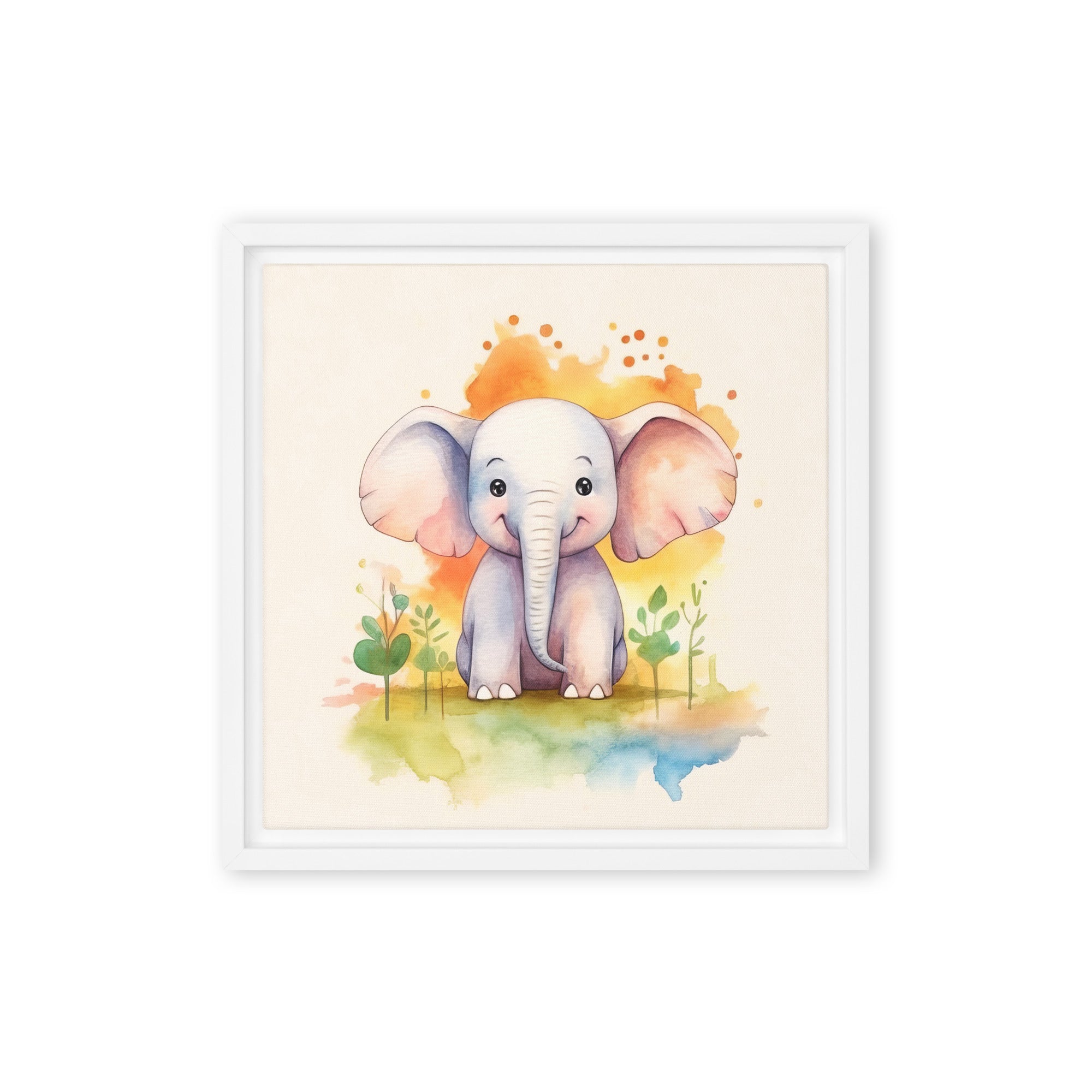 Elephant Art Framed Canvas