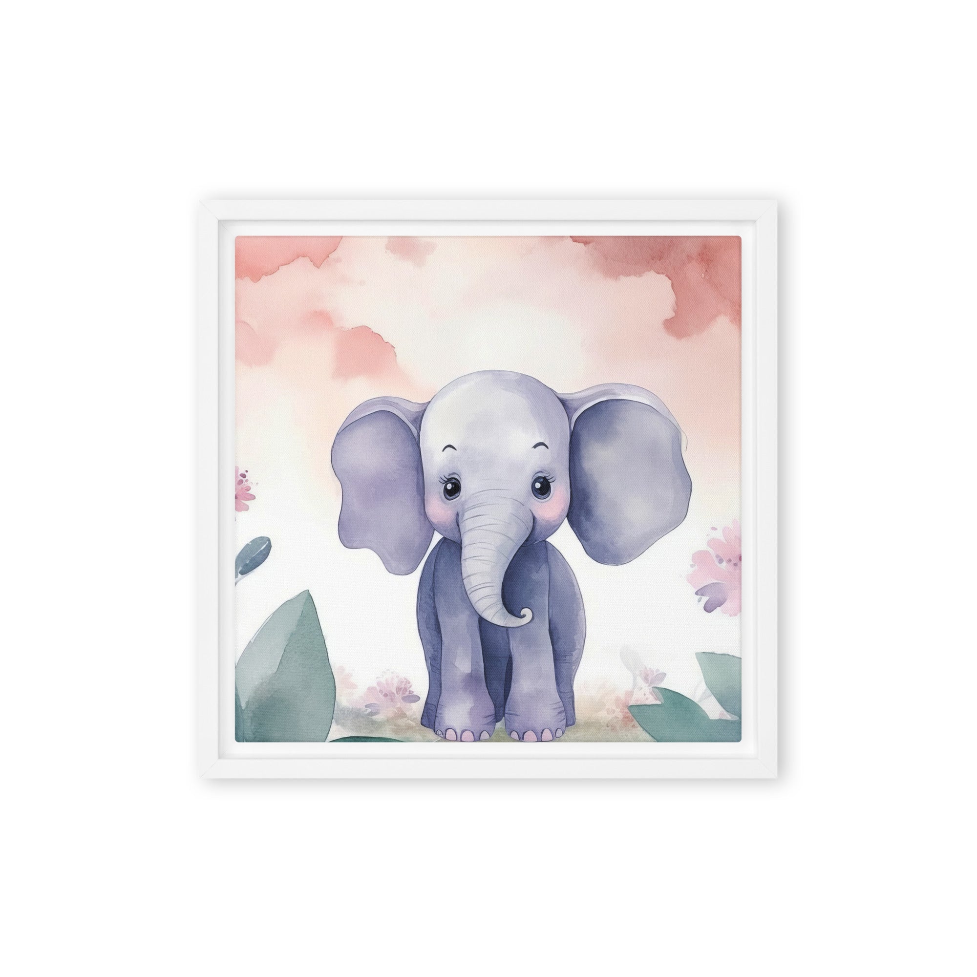 Elephant Art Framed Canvas