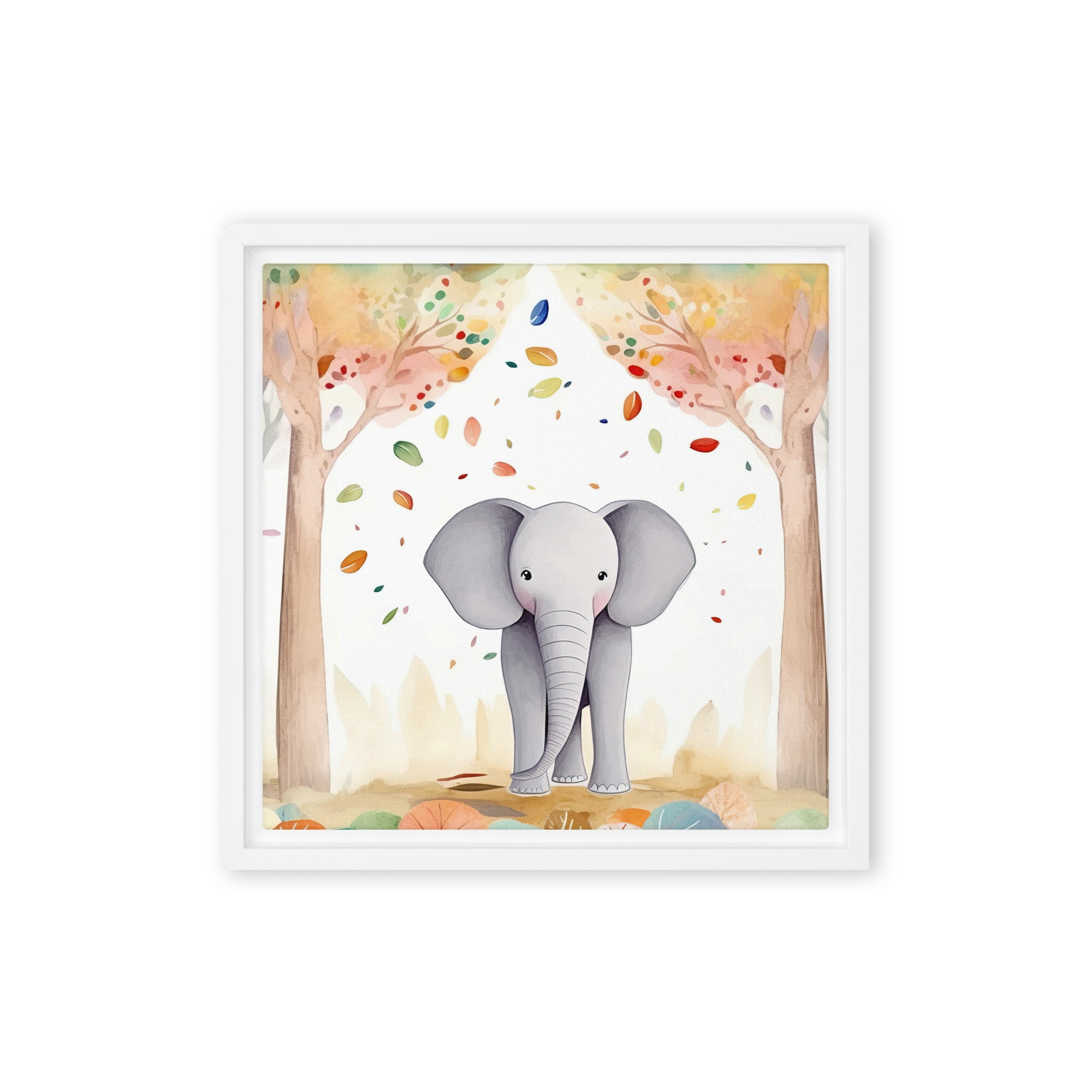 Elephant Art Framed Canvas