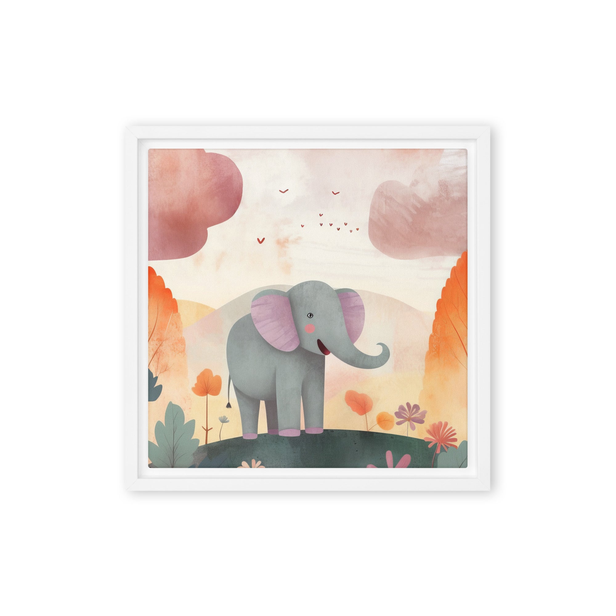 Elephant Art Framed Canvas