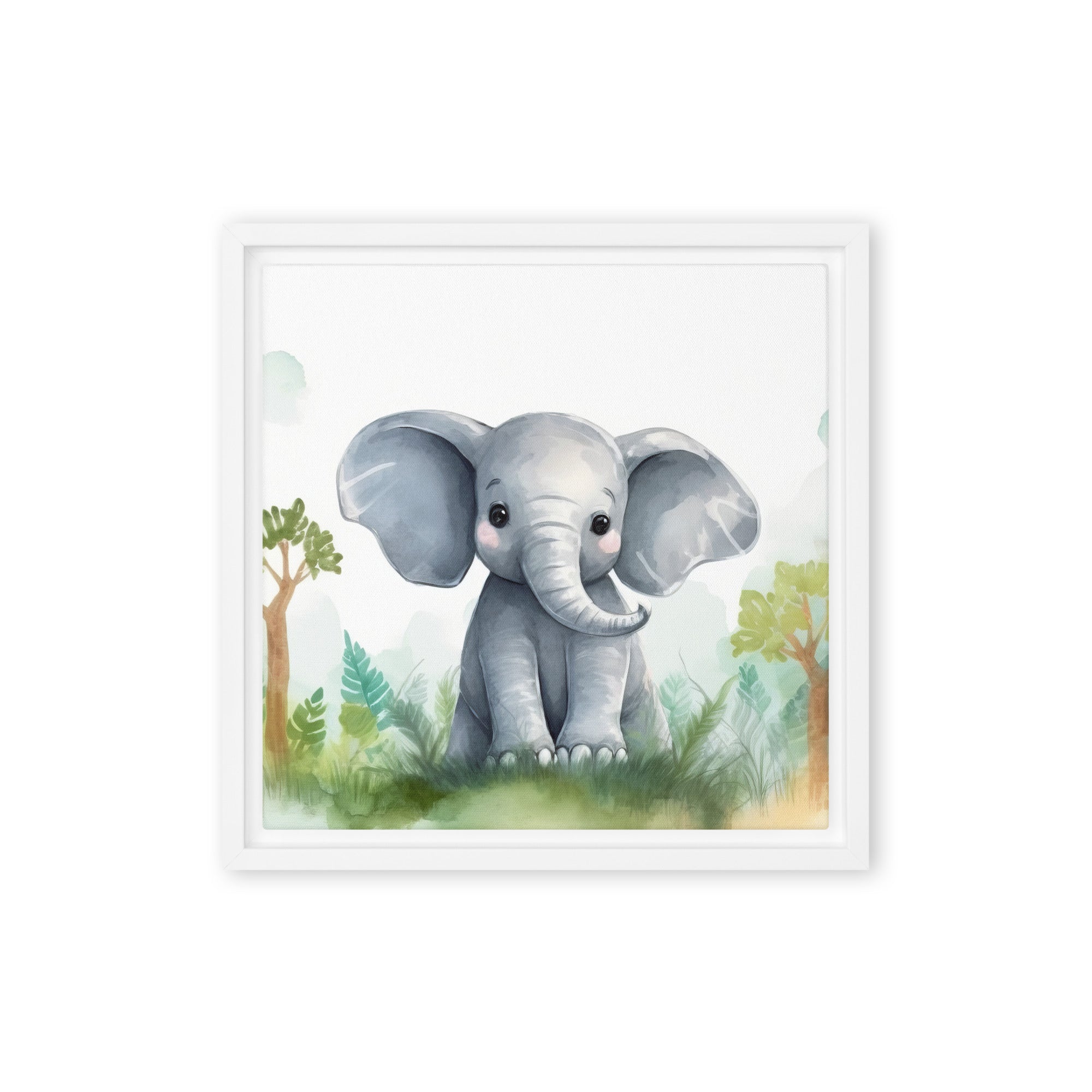 Elephant Art Framed Canvas