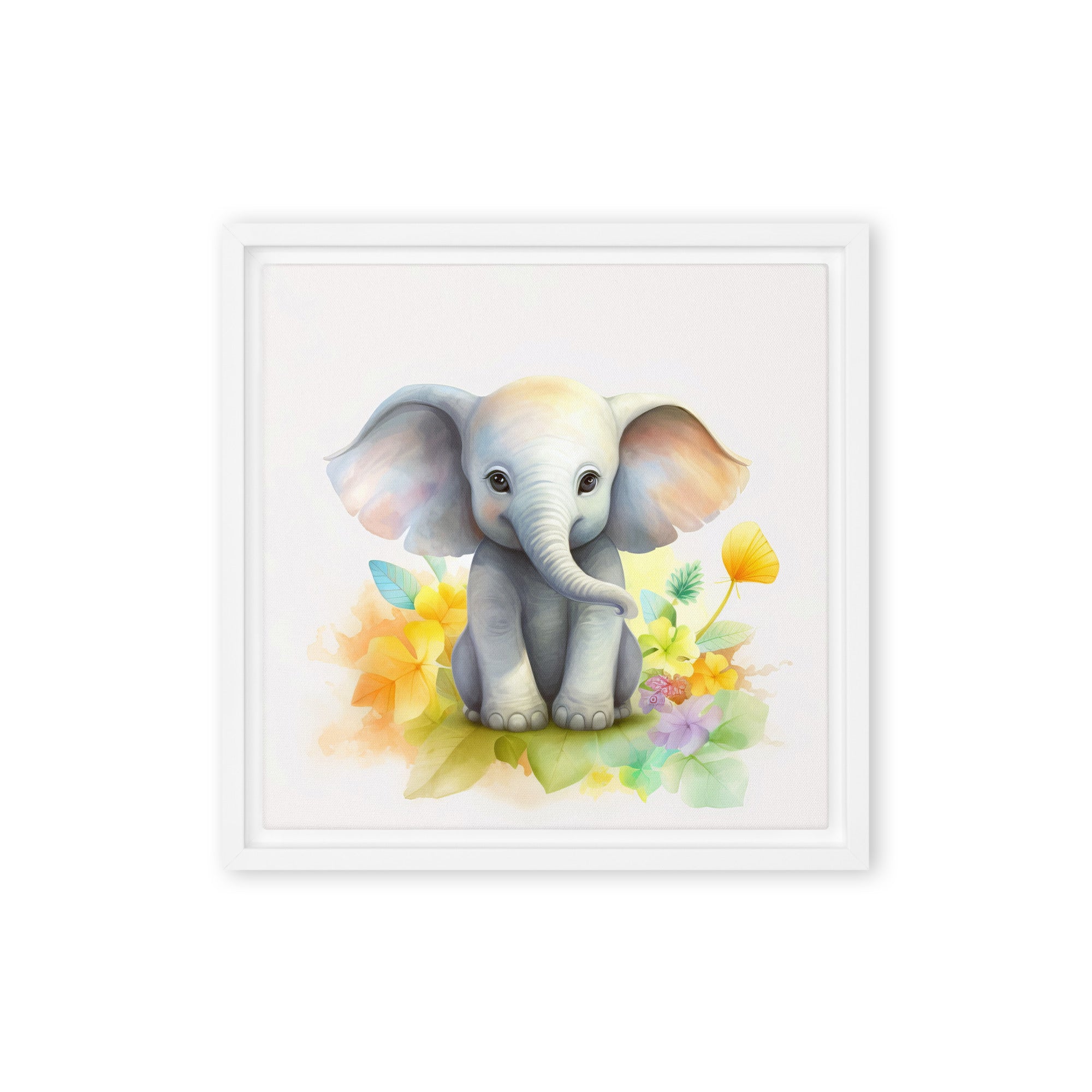 Elephant Art Framed Canvas