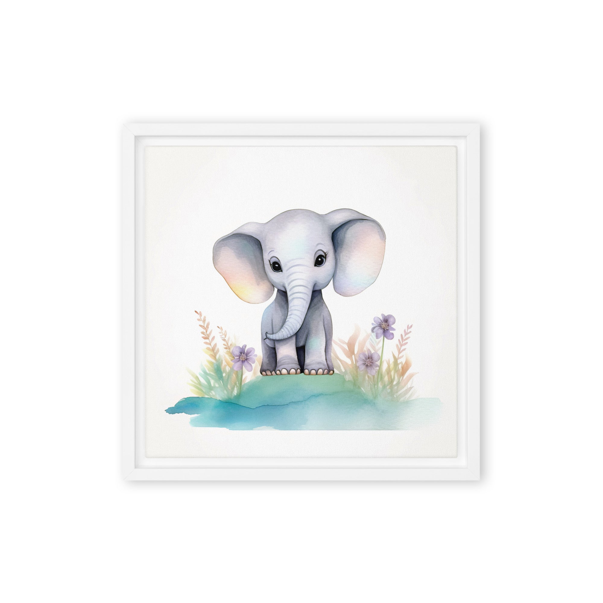 Elephant Art Framed Canvas