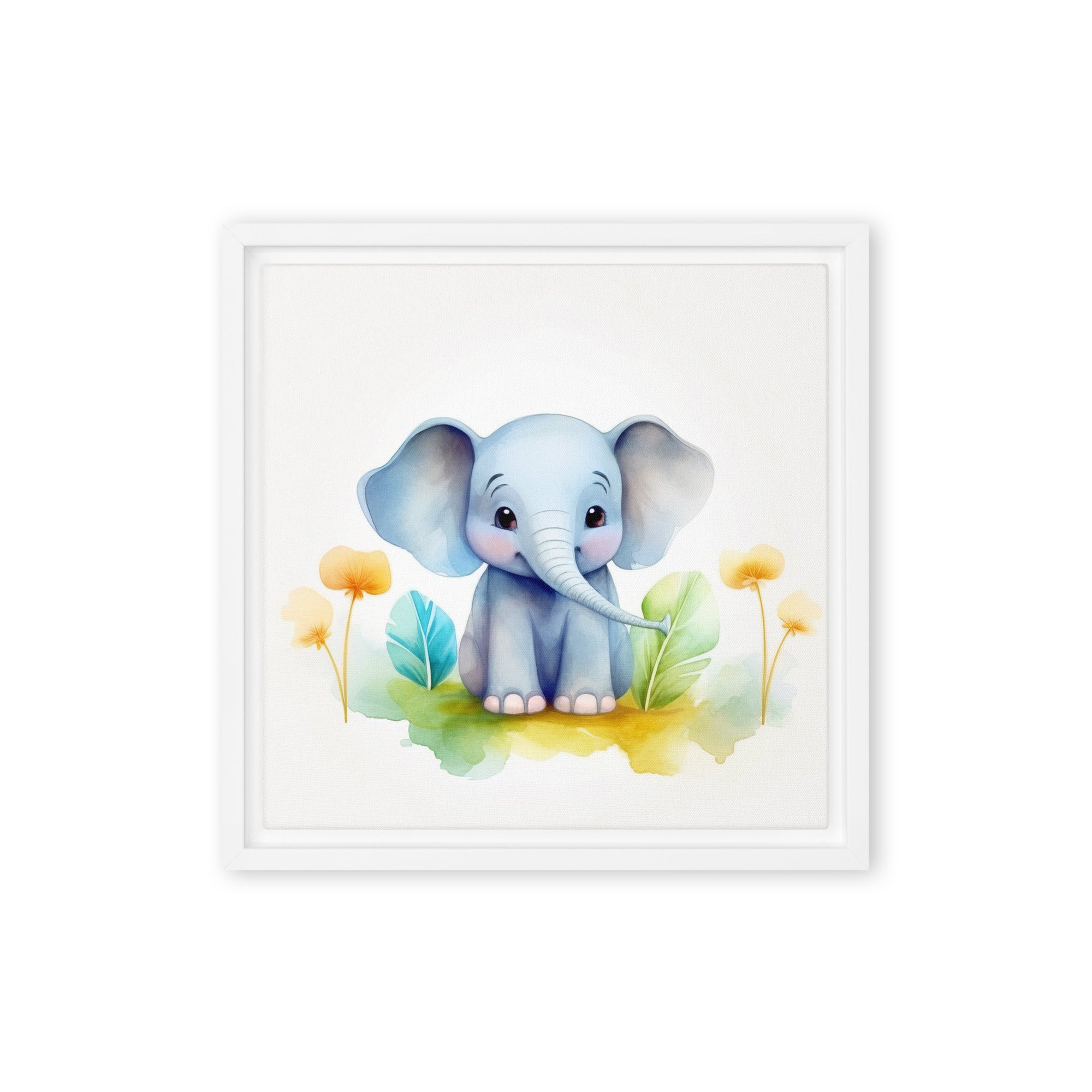 Elephant Art Framed Canvas