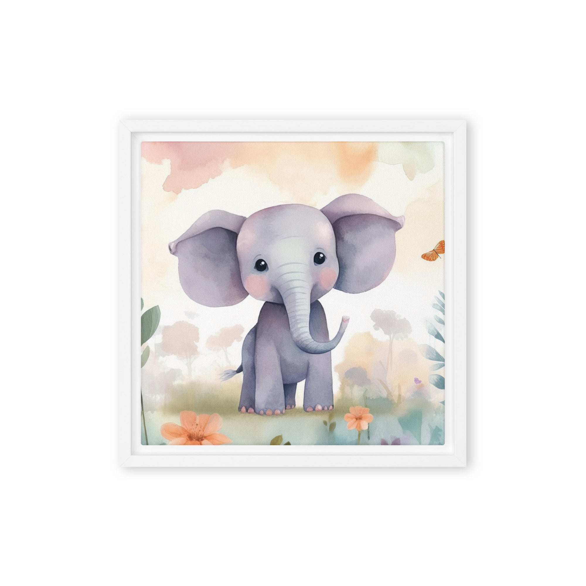 Elephant Art Framed Canvas